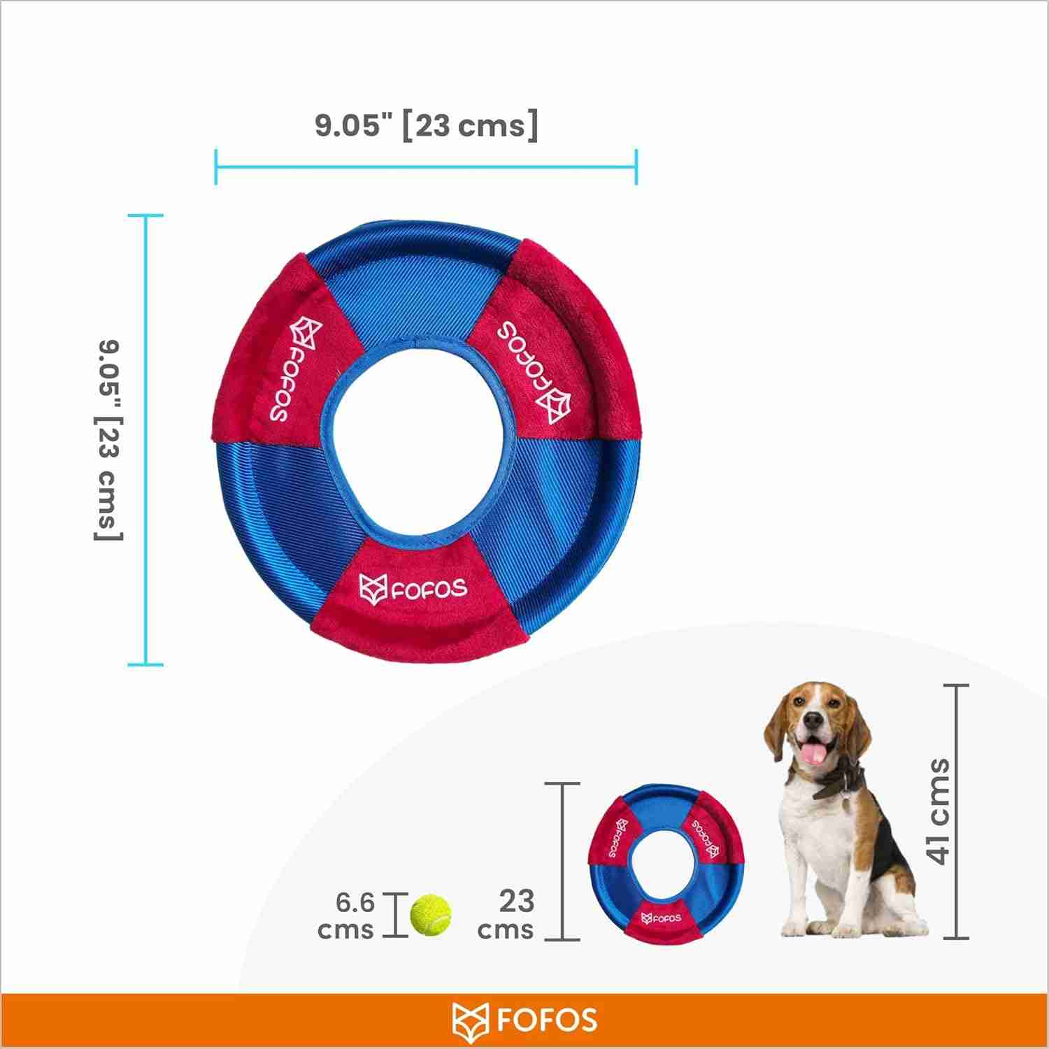 Barkbutler Fofos Born Wild Frisbee for Dogs Red