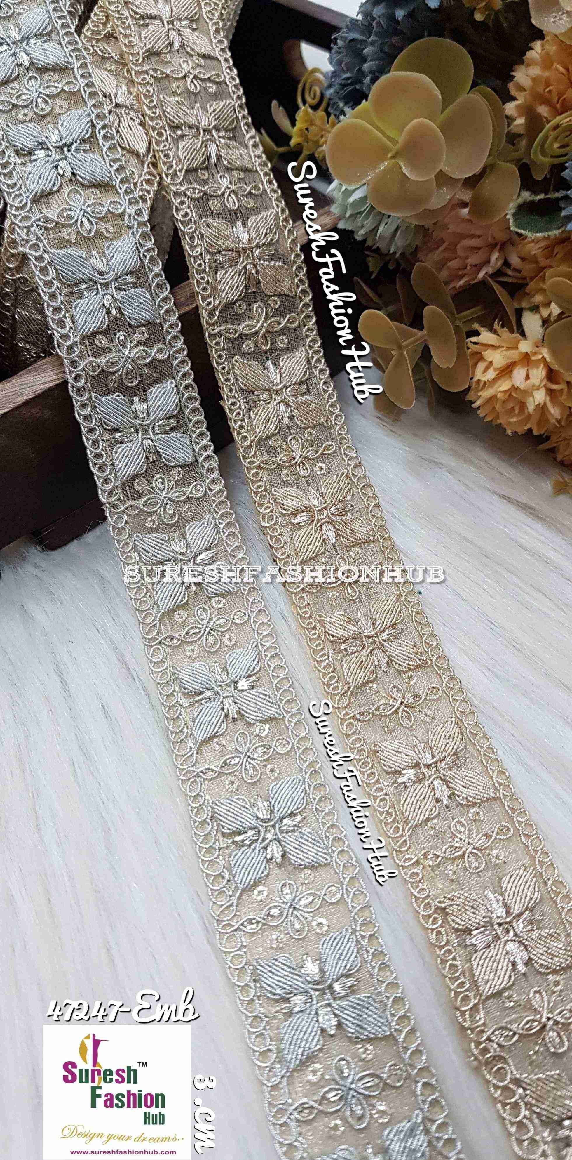 Delicate Water Butterfly Lace Trim