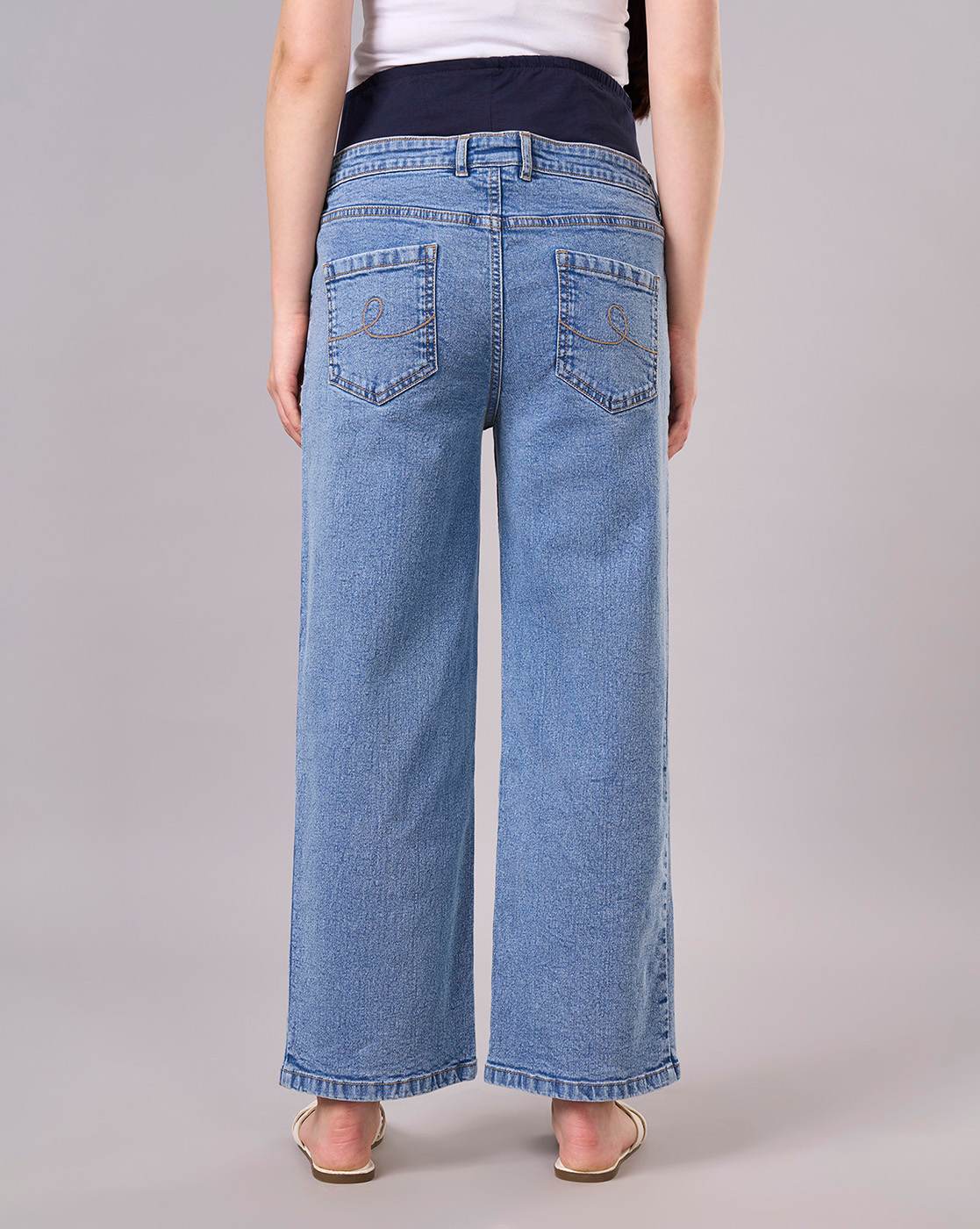 Maternity Clothing  Denim Solid Blue