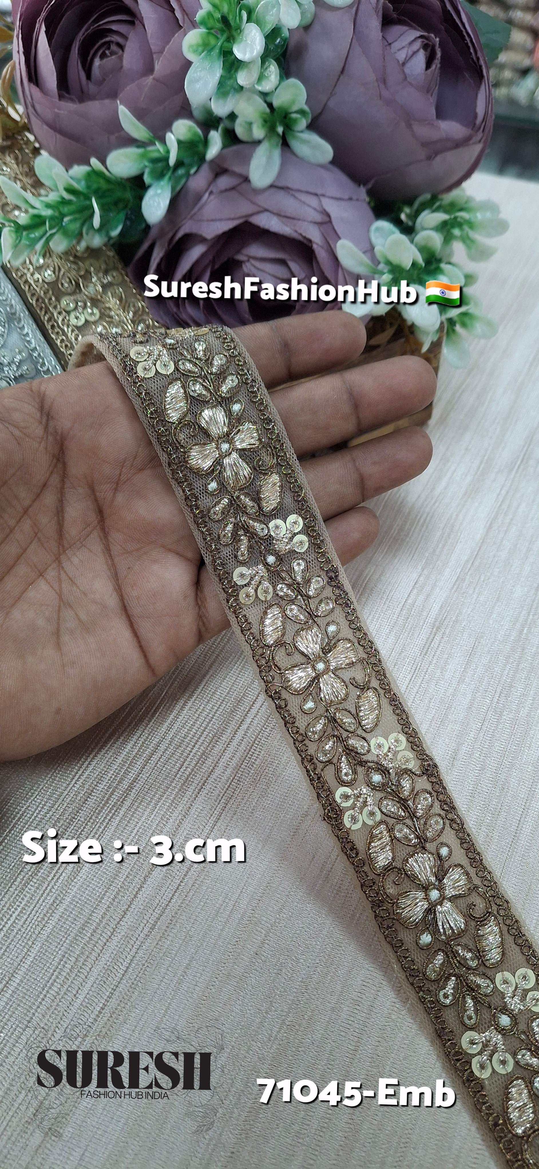 Matt Gold Royal Embroidery Lace