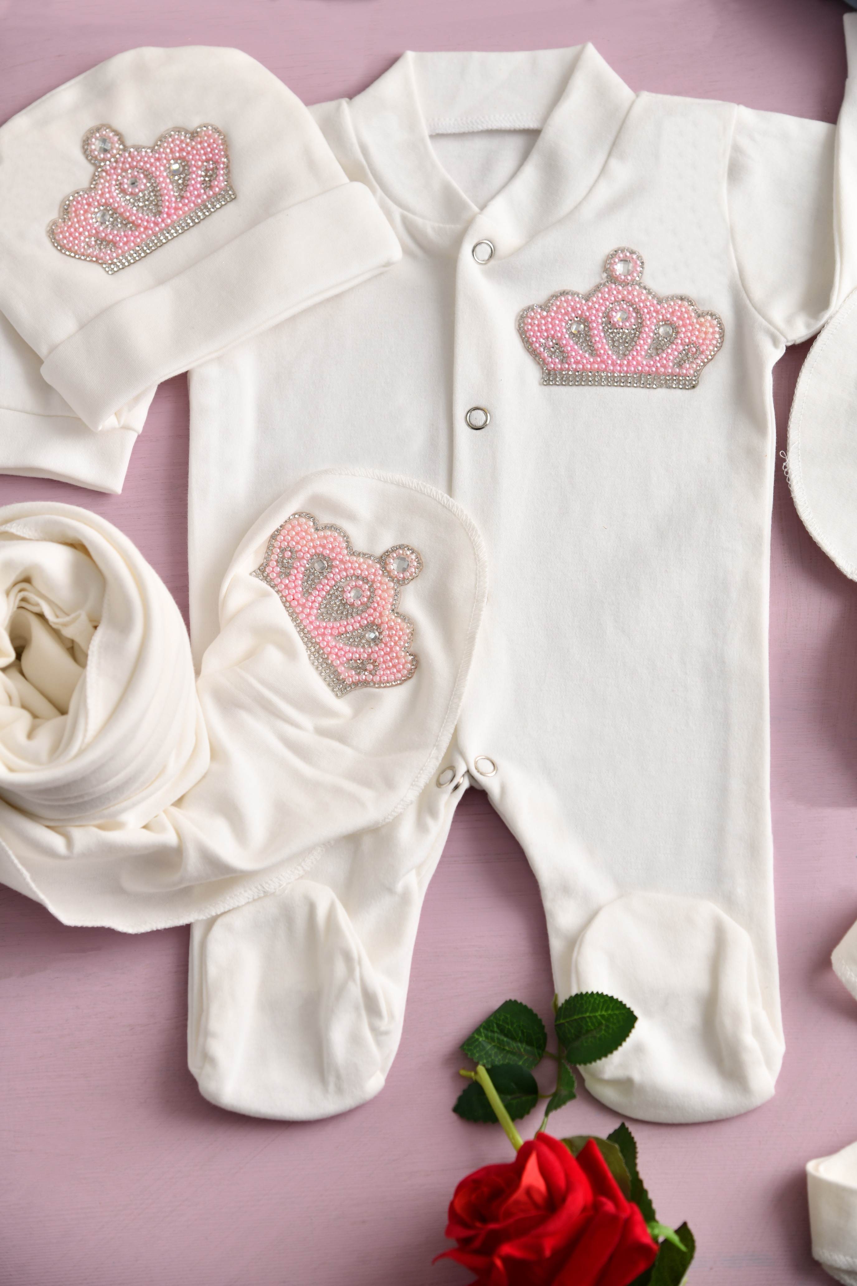 The Pink Garland Romper Set