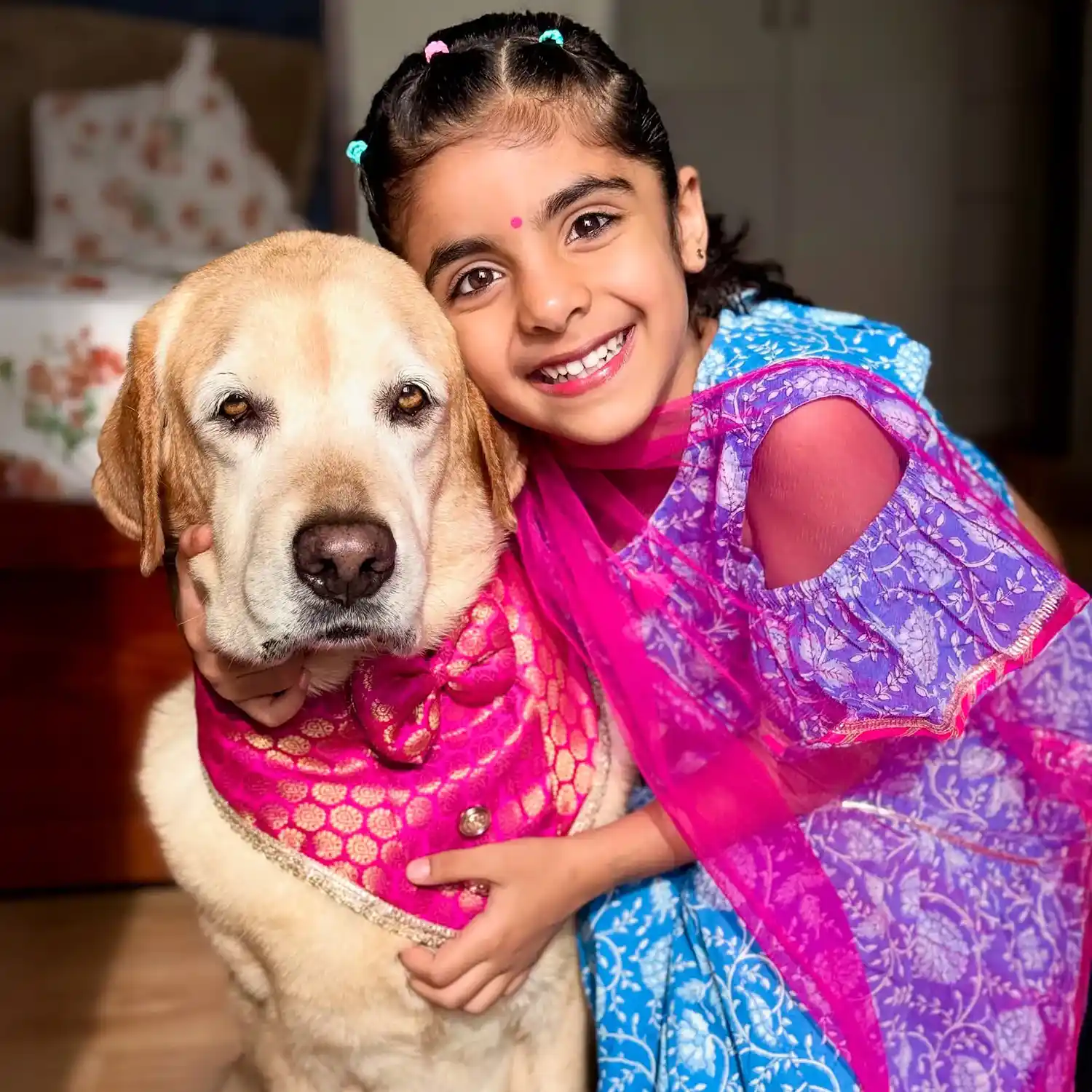 PawsIndia Traditional Royal Brocade Tuxedo for Pets, Pink | Ethnic Festive Wear