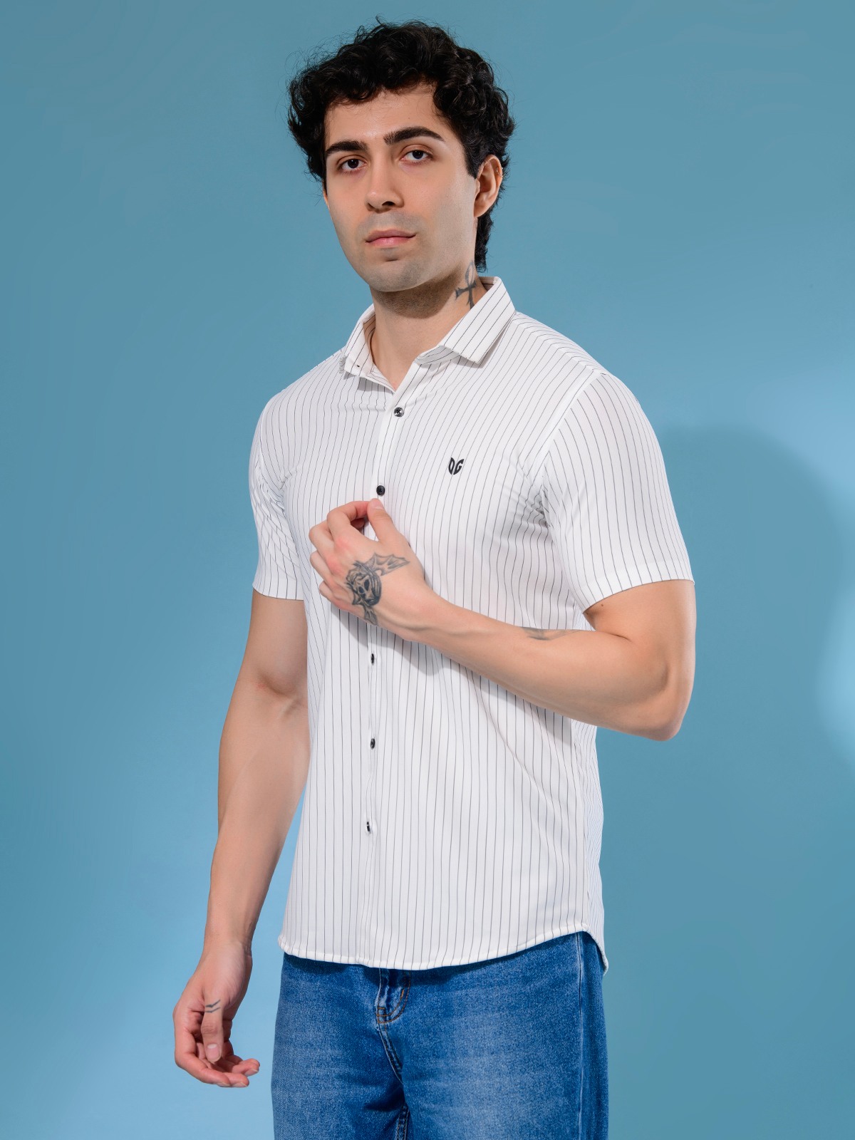 ALBION MENS OLDGARAGE 3 (WHITE) SHIRT