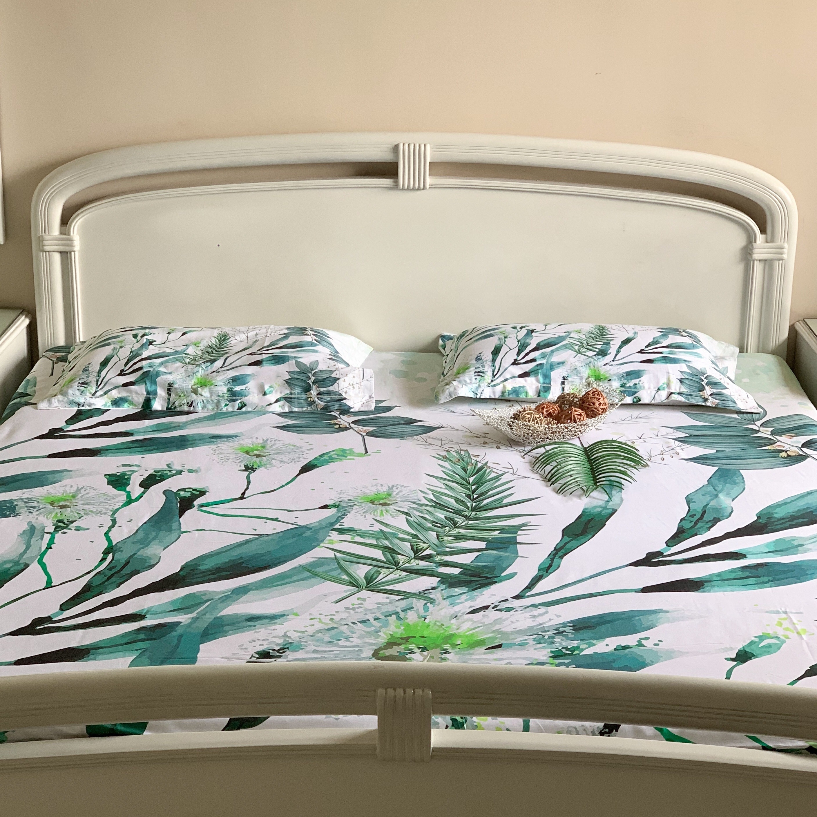 Boria Bistar | BORIA BISTAR 400 TC 100% Cotton California King 3D Digital Printed Bed Sheet|4