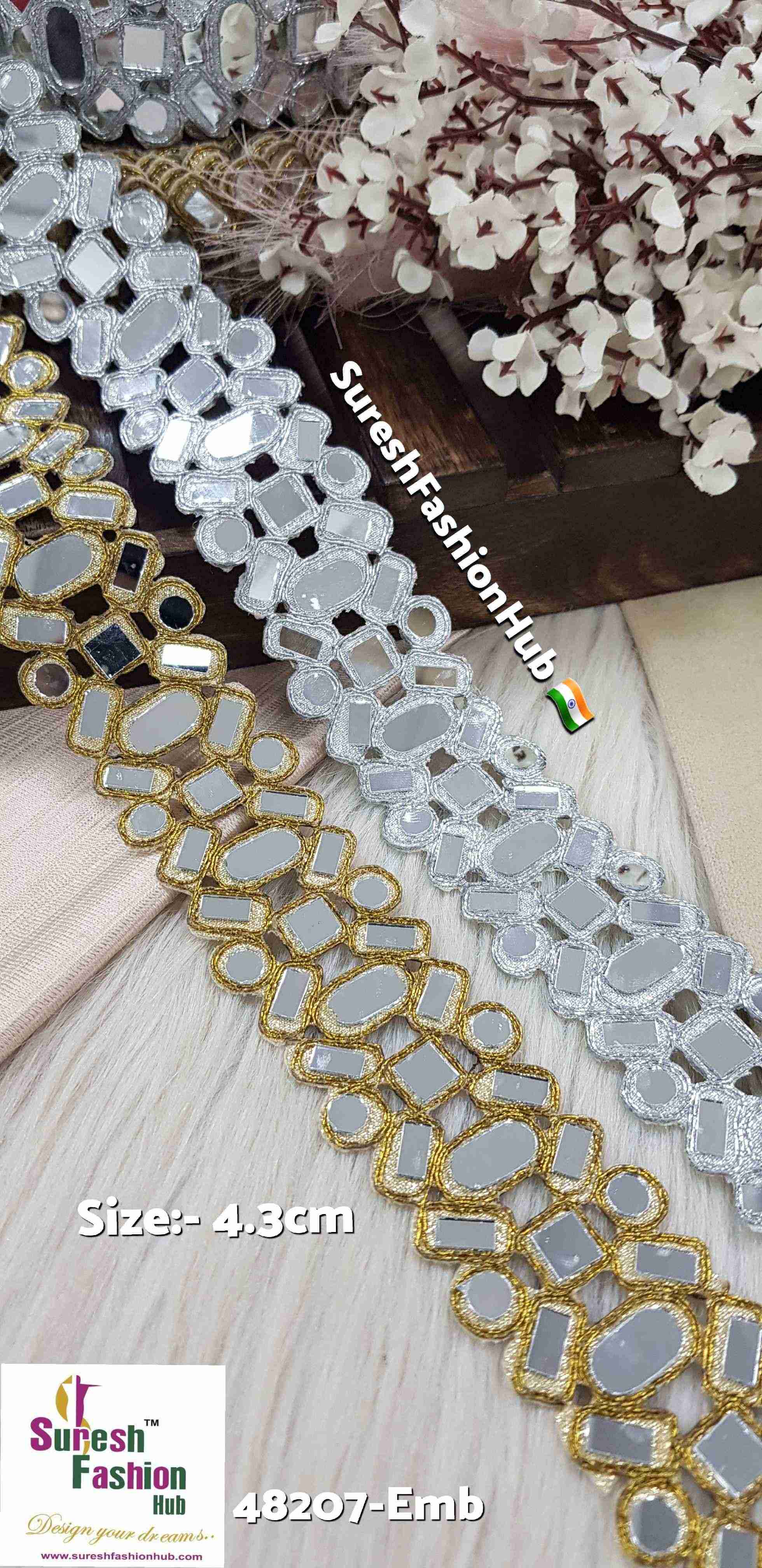 Silver Harmony Geometric Mirror Lace