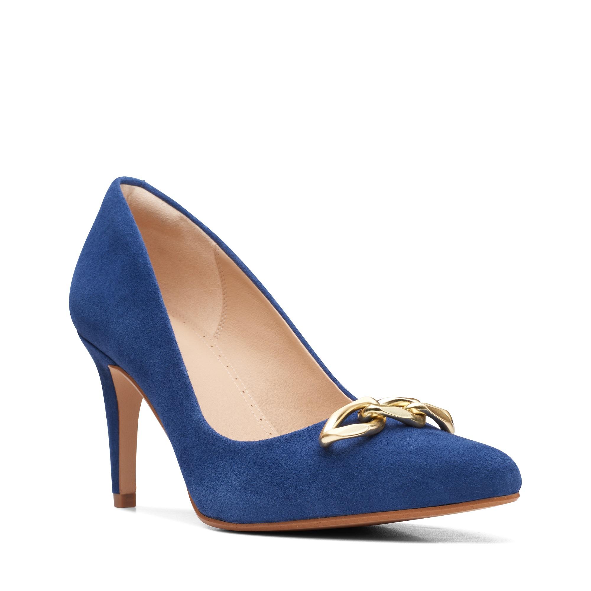 Women's Blue Suede Stilettos