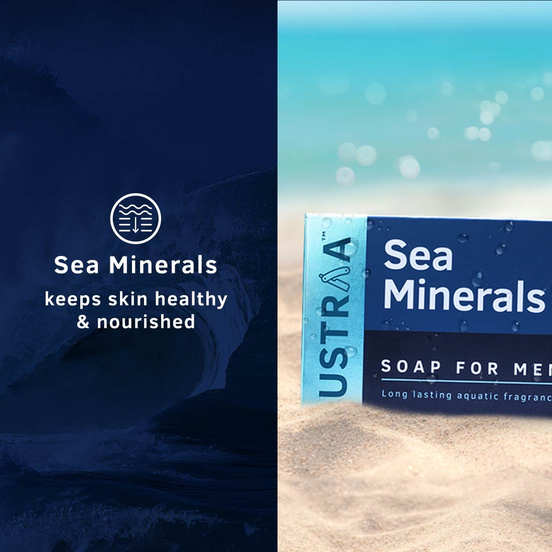 Ustraa | Ustraa Blue Deodorant - 150 ml & Sea Minerals Soap - 100g (Pack Of 4) 6