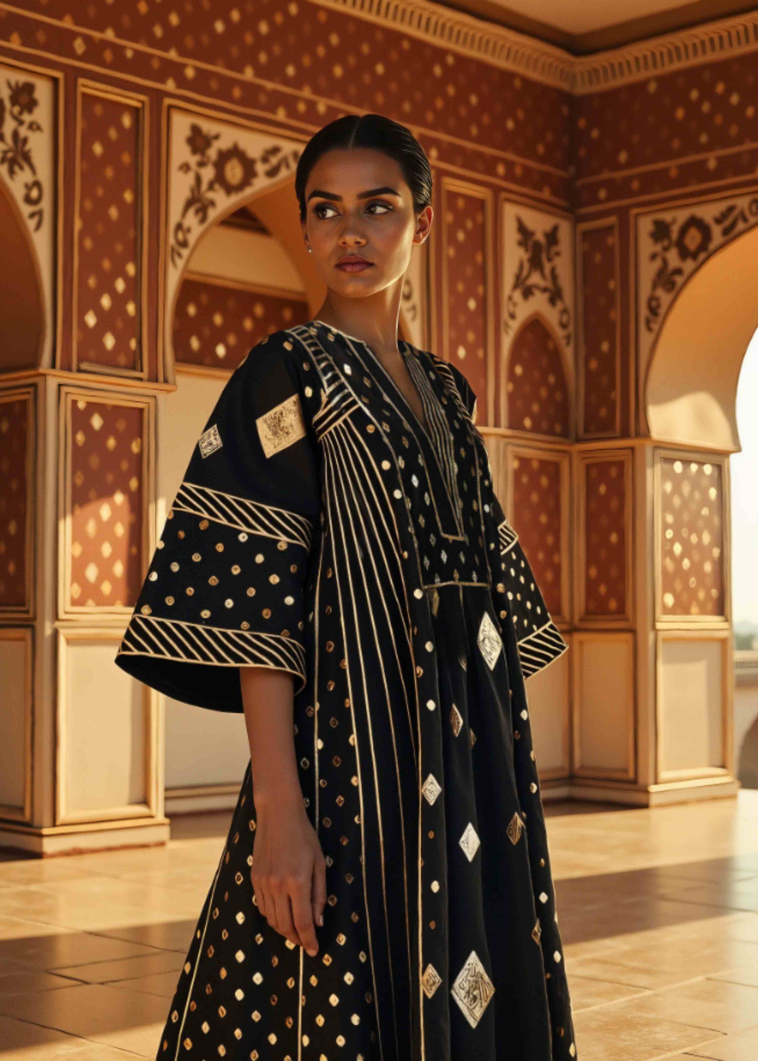 Black Kali Kurta Set