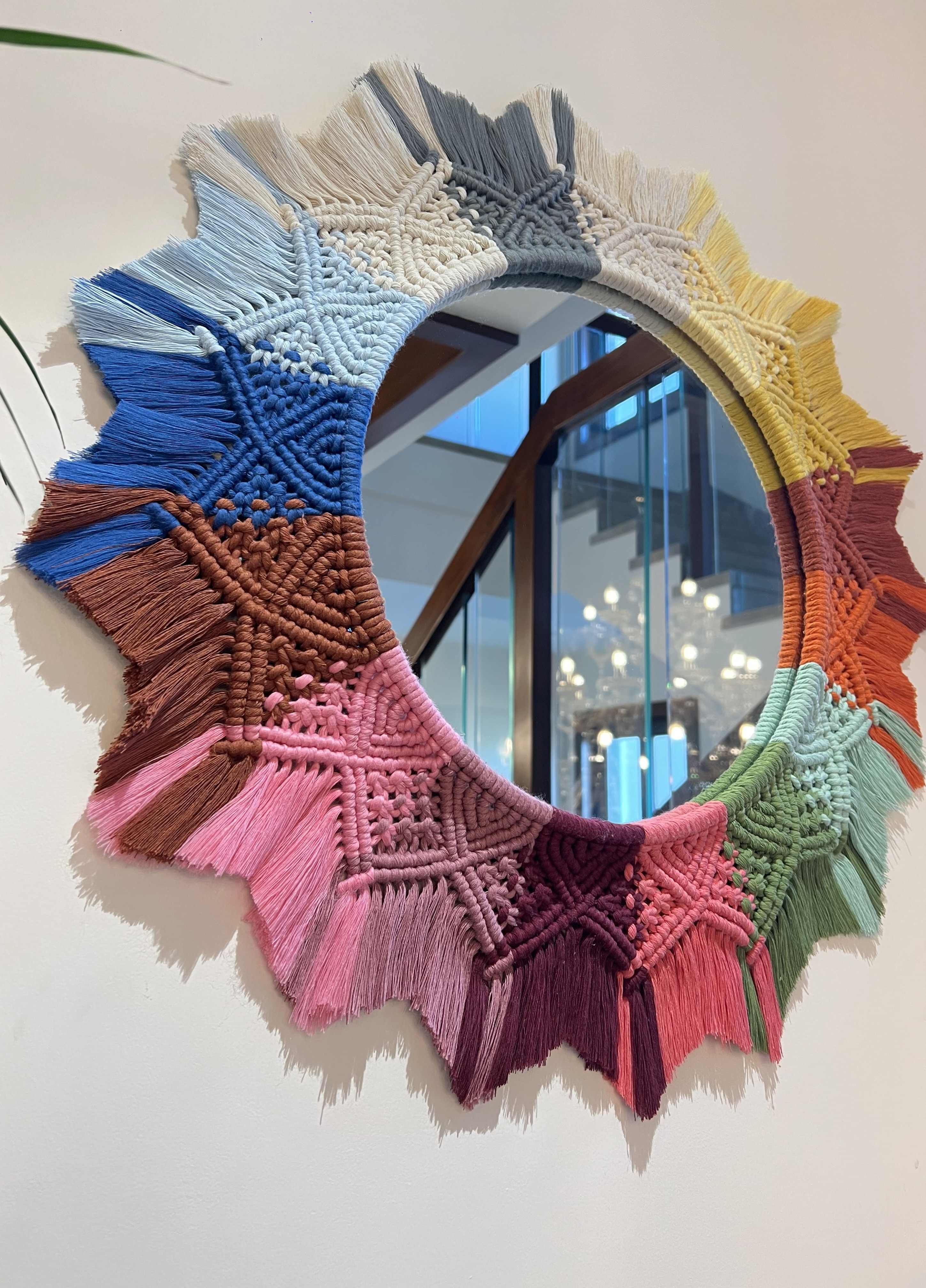 Multi Coloured Mandala Mirror