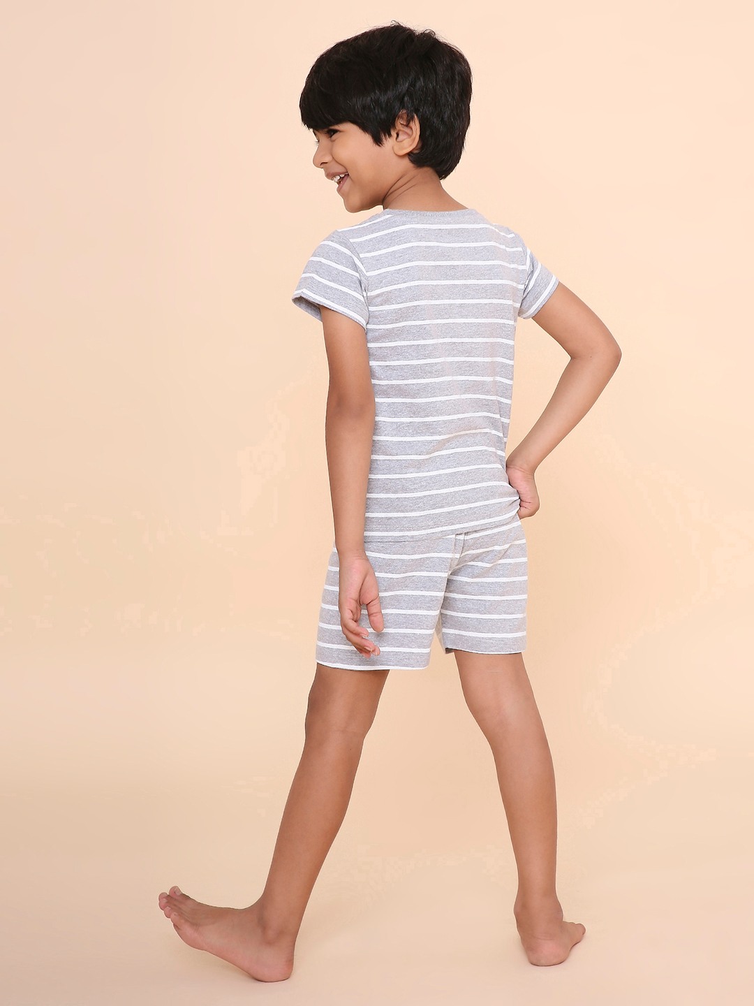 Boys- 2 piece printed cotton shorts & T-shirt lounge set