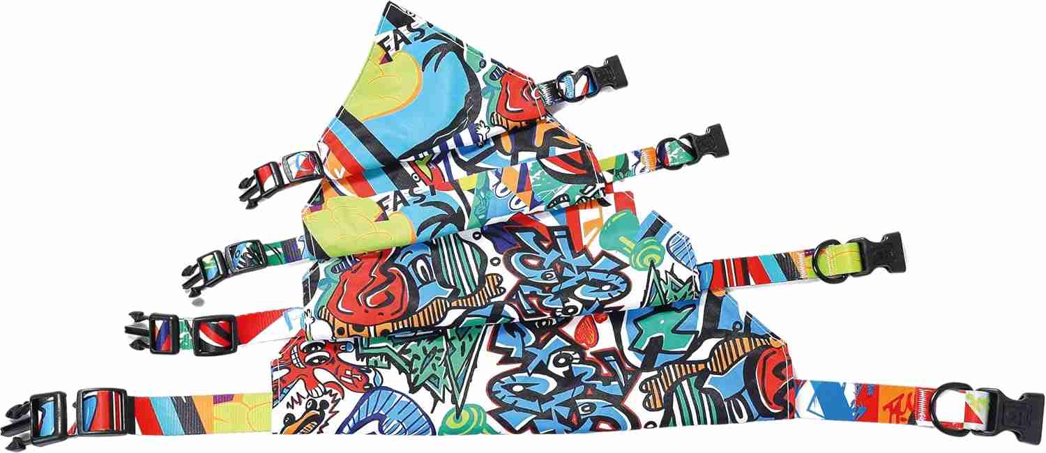 M-Pets Urban Style Freestyle Bandana Collar for Dogs, Small