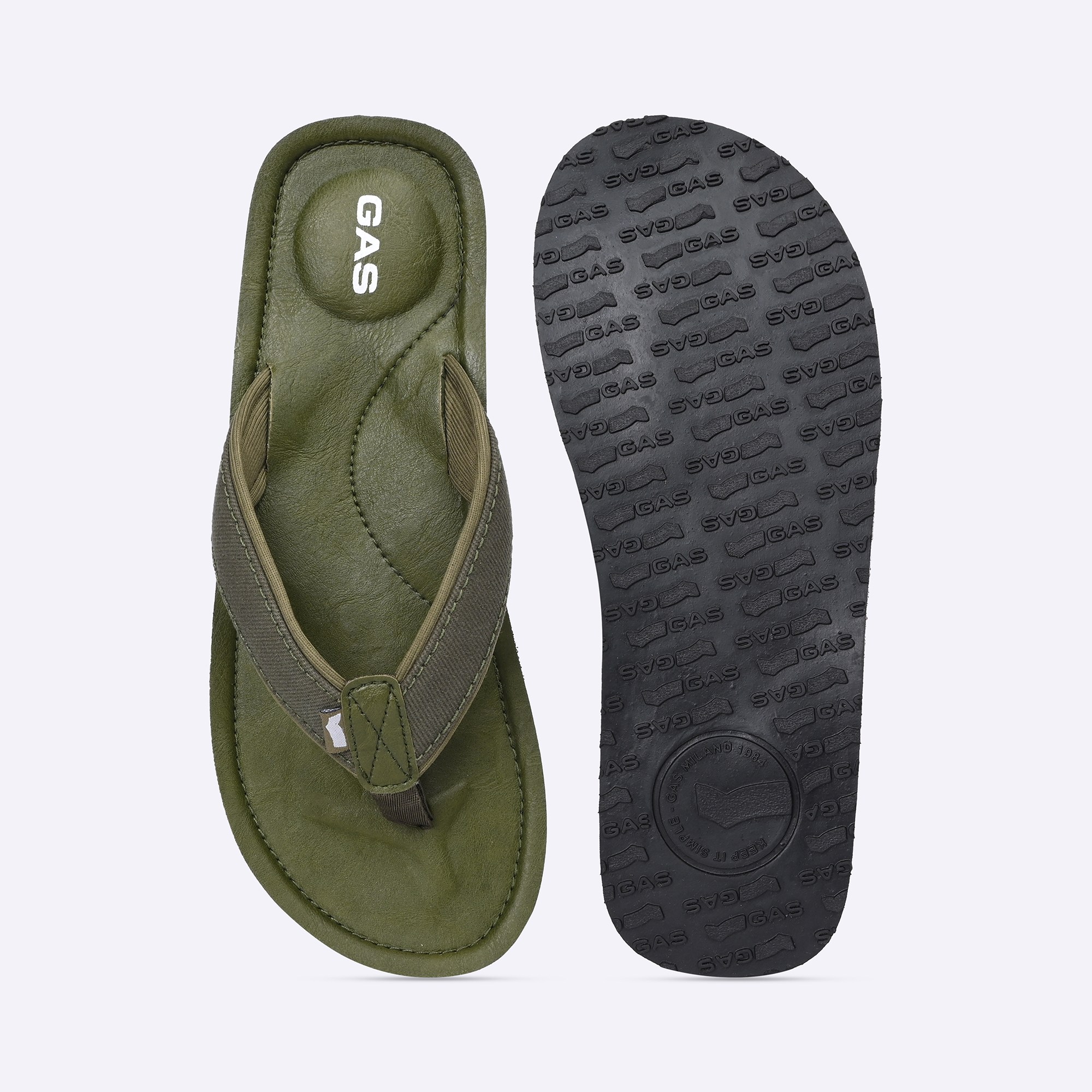 GAS | Men's SlateBreeze Olive Flipflops|4
