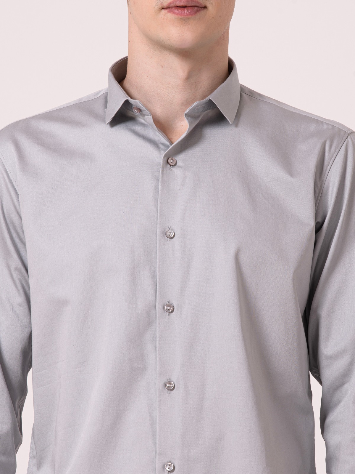 Albion Mens Gray Casual Shirt