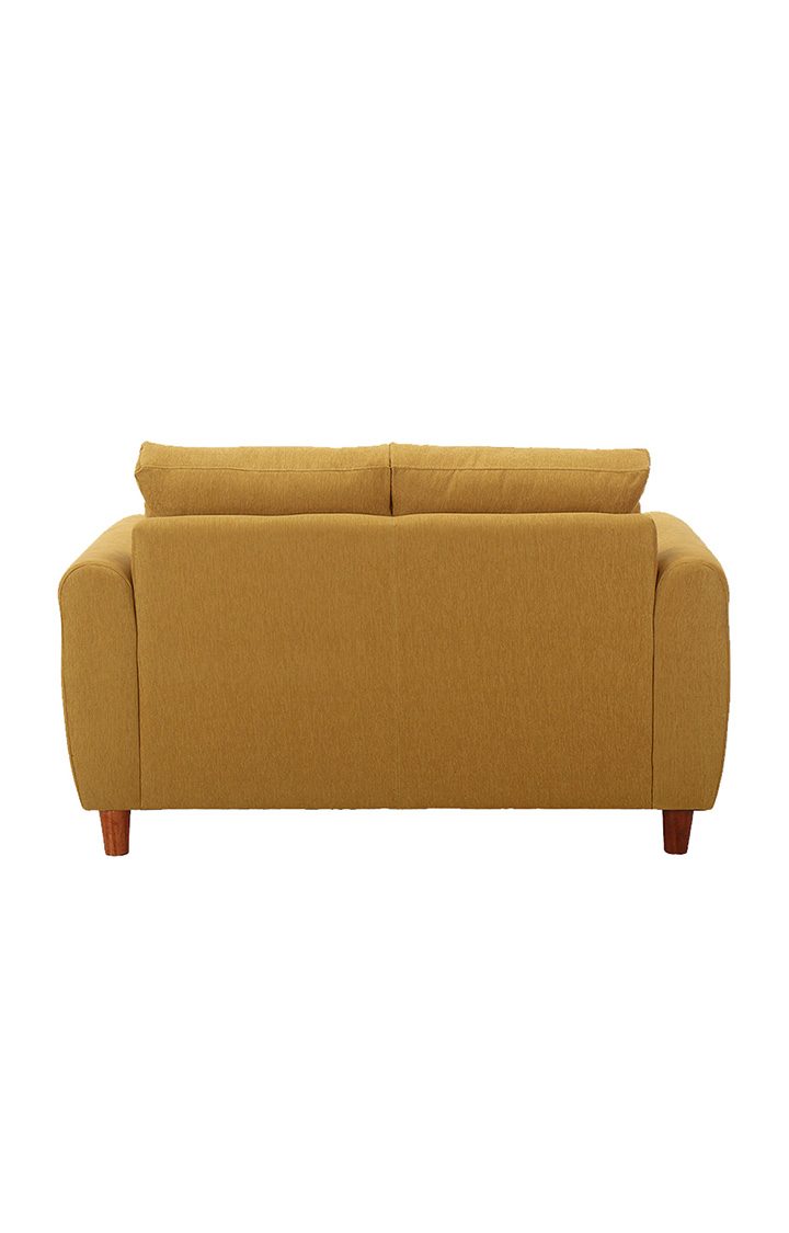 neudot Scott Sofa for Living Room |2 Persons Sofa|Premium Fabric with Cushioned Armrest | Solid Wood Frame|2 Seater in Husky Yellow Color