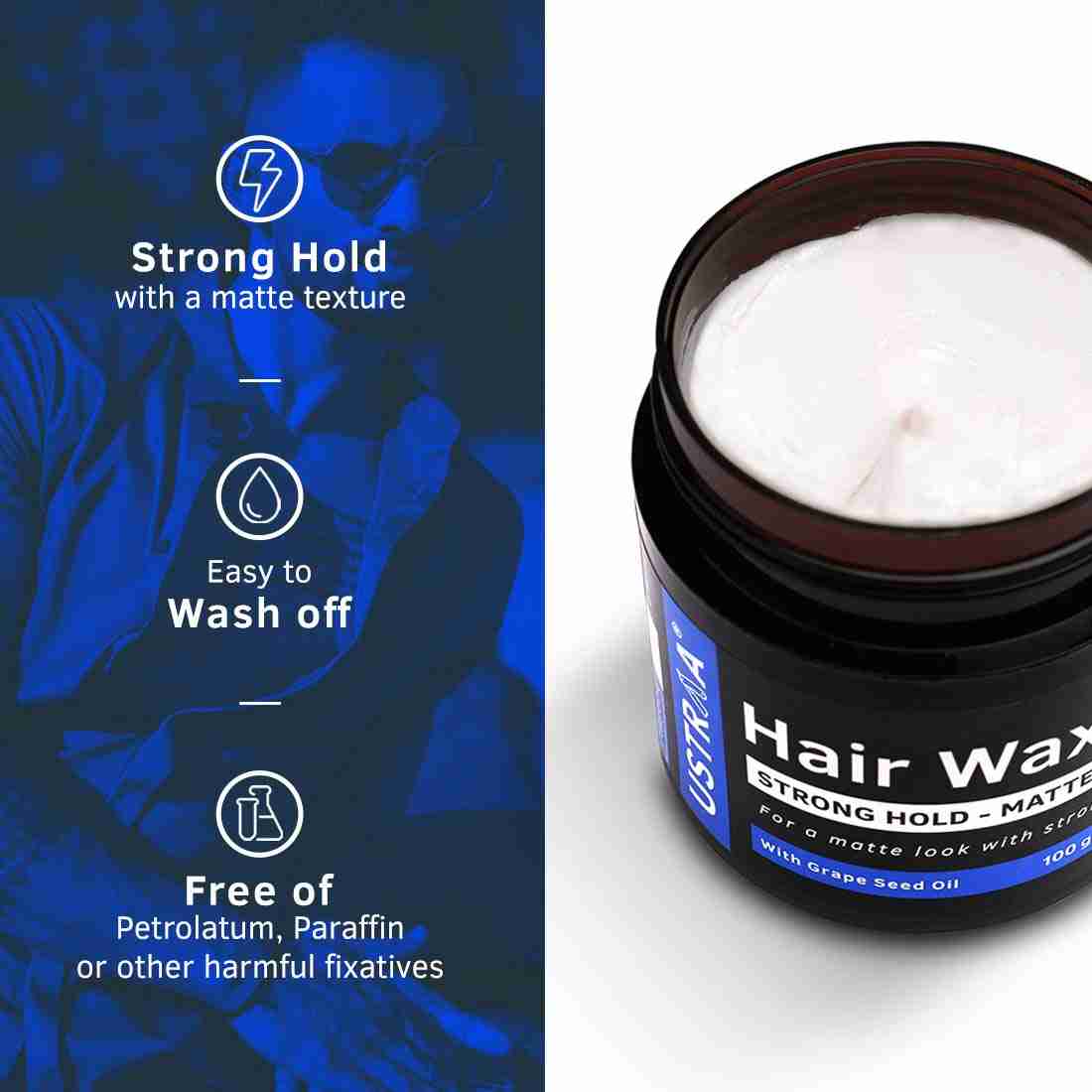 Ustraa | Ustraa Black Deodorant 150ml & Hair Wax Matt Look 100g 6
