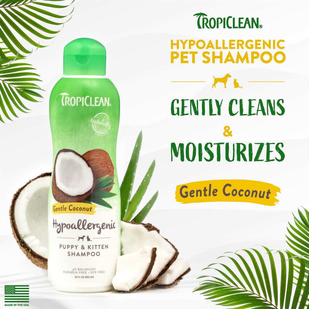 TropiClean Gentle Coconut Puppy & Kitten Shampoo