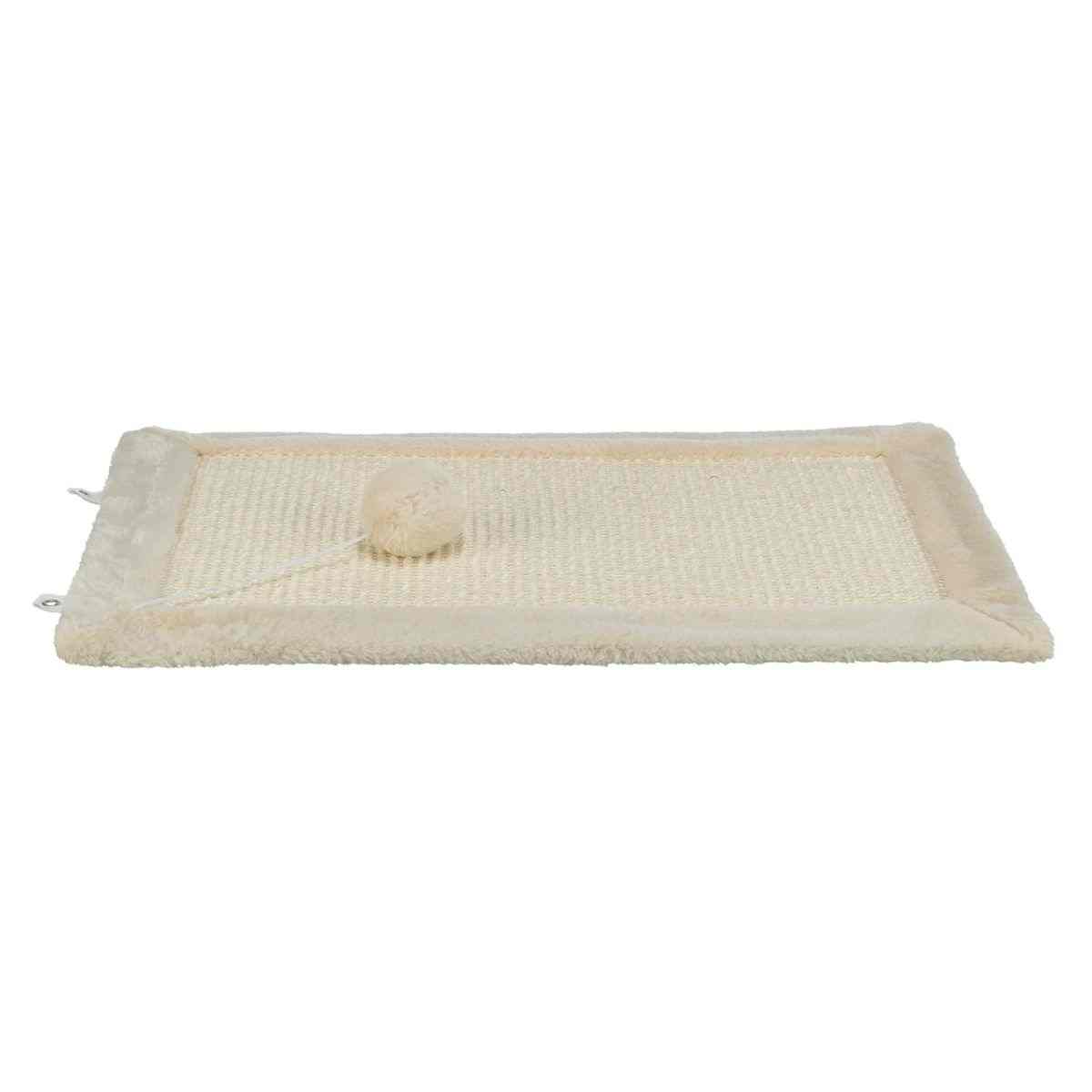 Trixie Scratching Mat Sisal Rug/Plush for Cats (55×35 cm, Beige)
