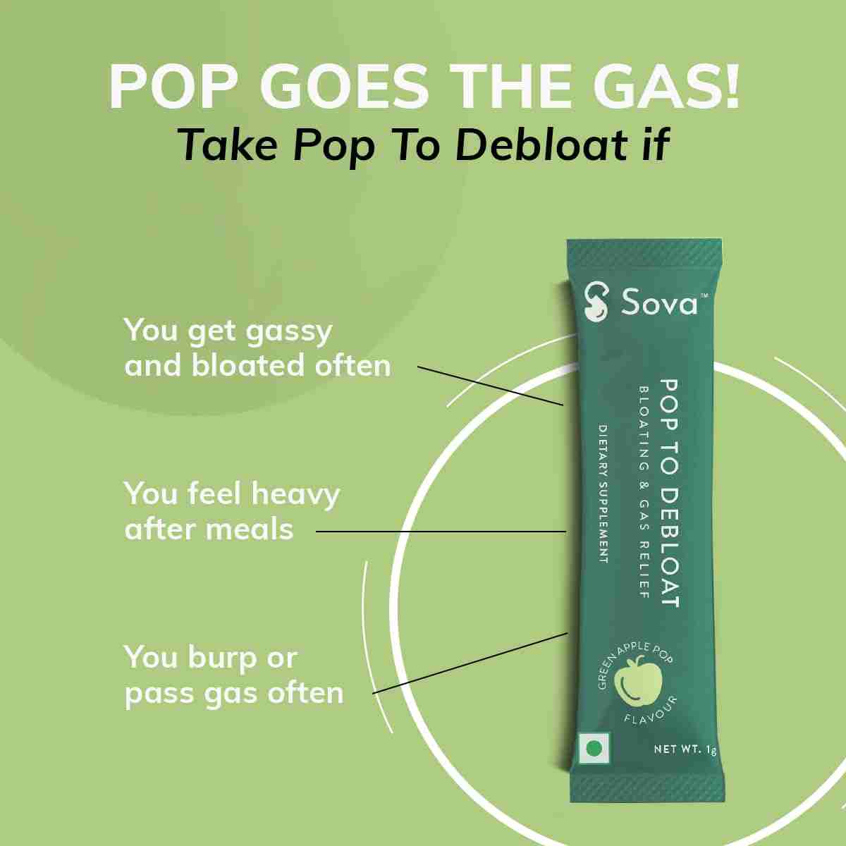 Sova Health | Bloating & Gas Relief | 15 Sachets