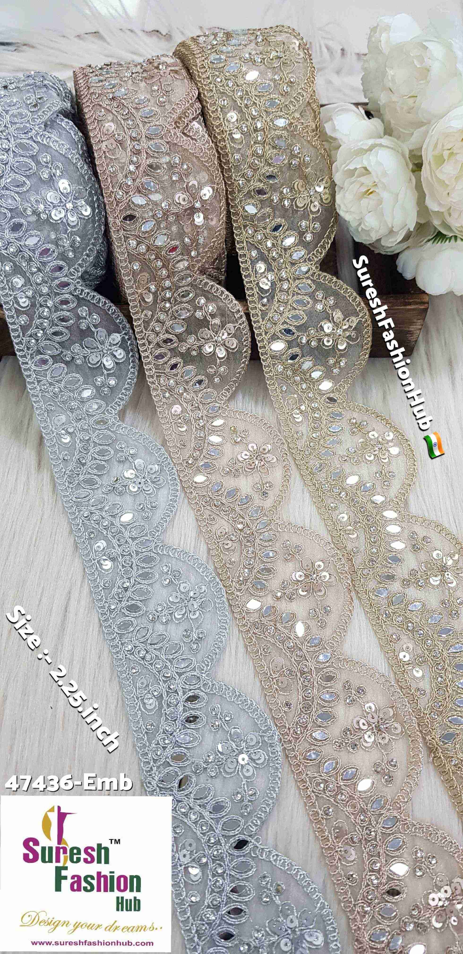 Silver Glimmer Scallop Lace