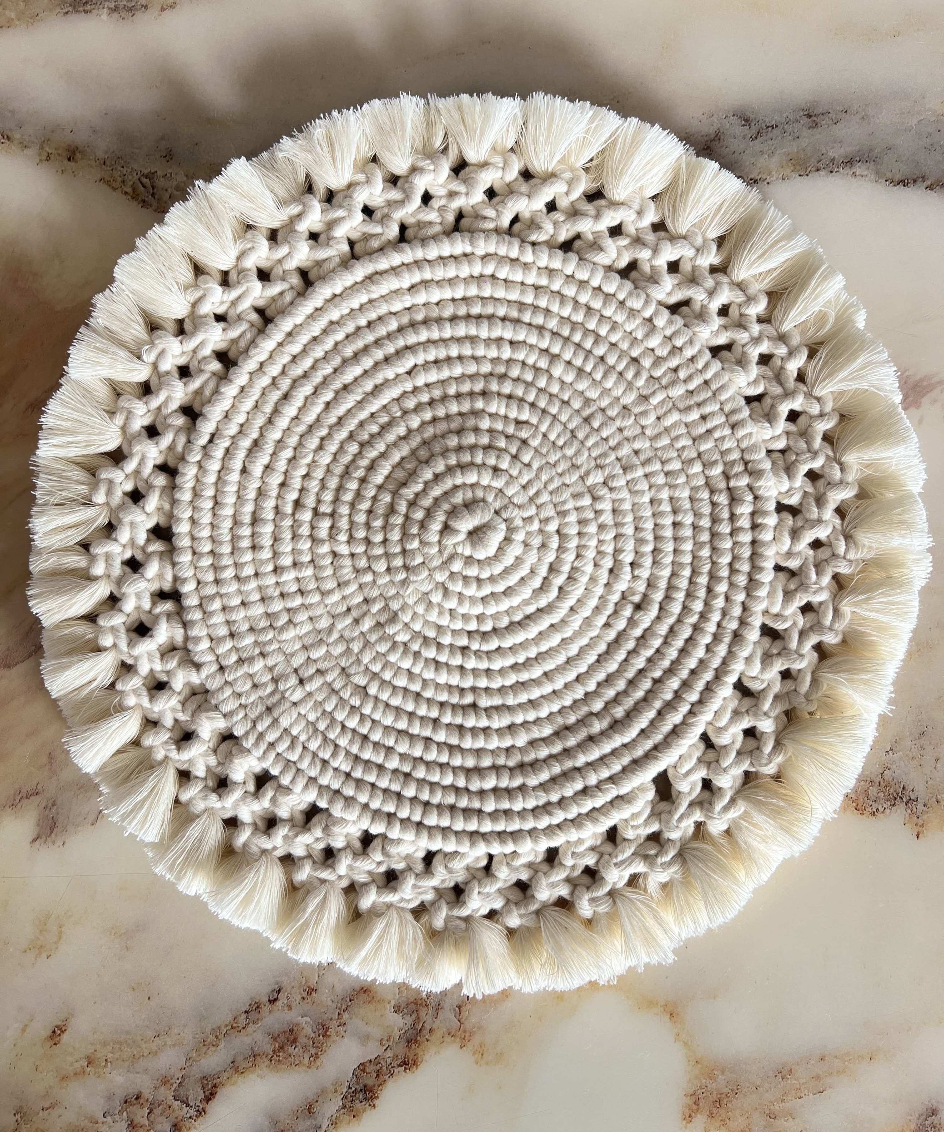 Macrame Spiral Placemat
