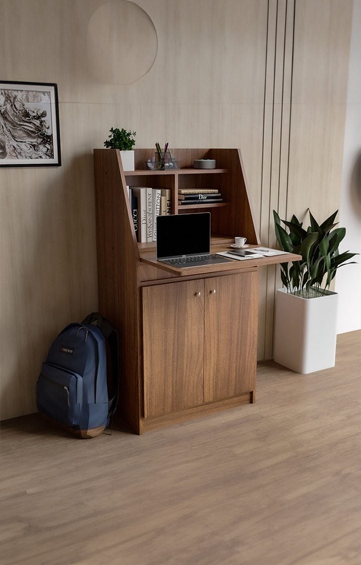 NEUDOT Wonder Engineered Study Table | Multi-Purpose Study Table | Computer Table for Students | Office Table with Drawers | Desk for Work from Home | 1 Year Warranty - Leon Teak