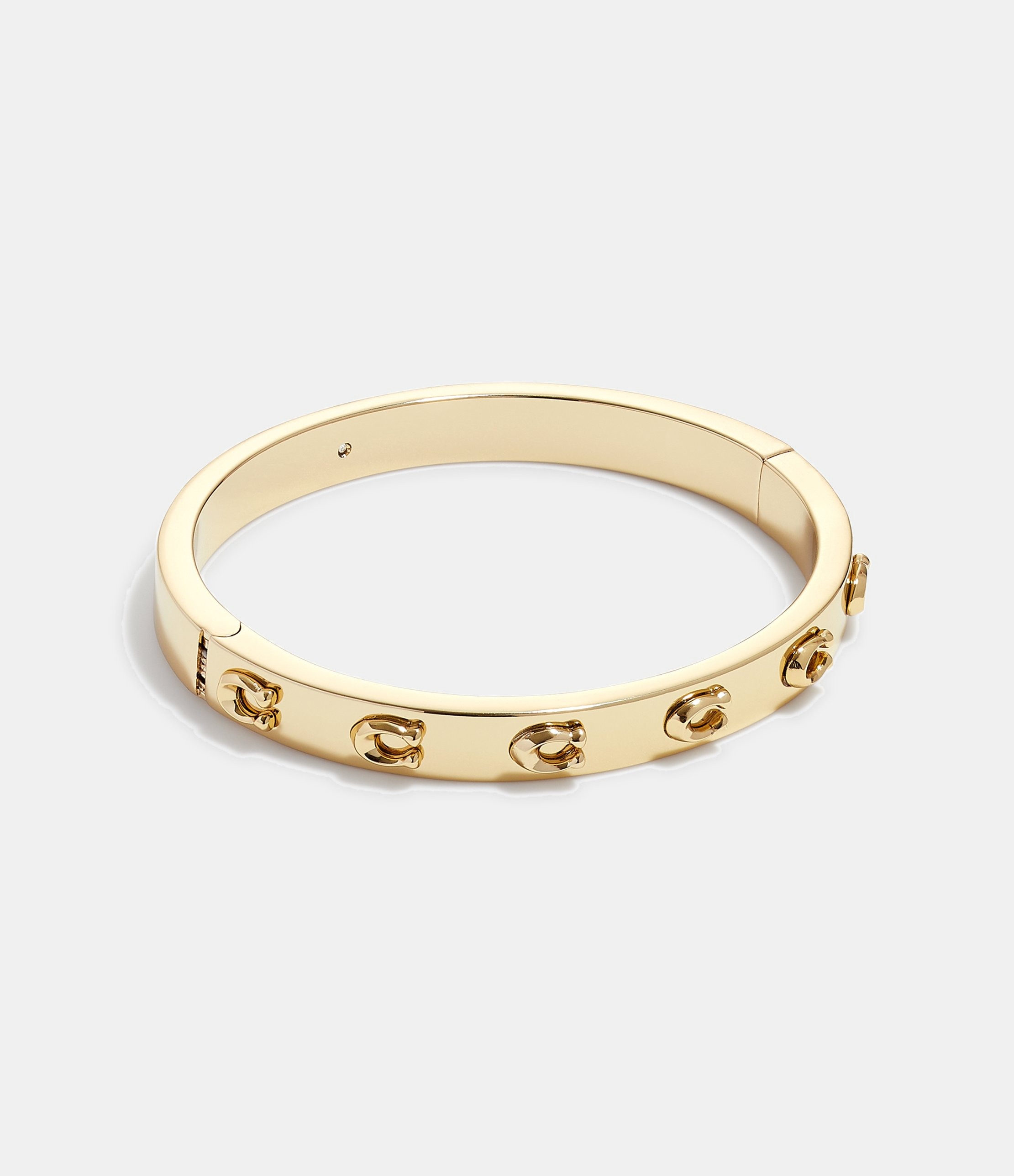 Signature C Hinged Bangle Bracelet