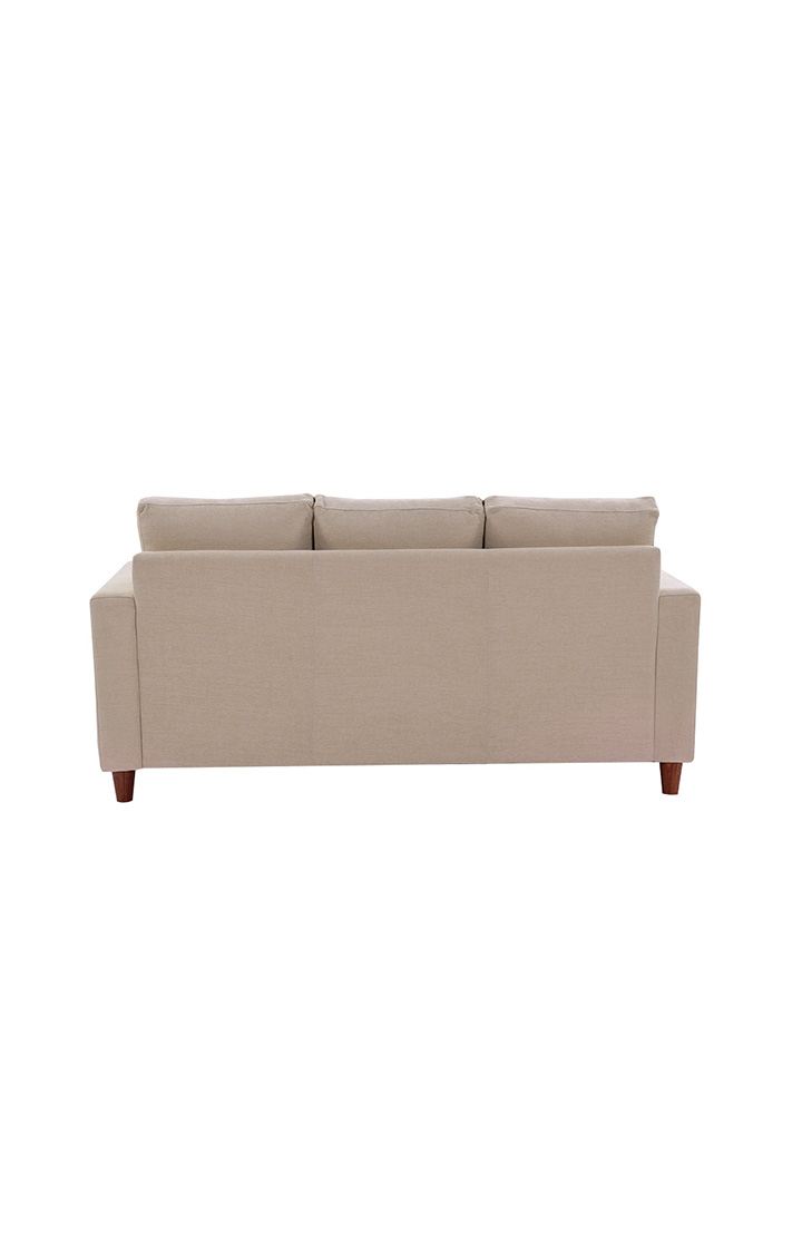 neudot Roman Sofa for Living Room |3 Persons Sofa|Premium Fabric with Cushioned Armrest | Solid Wood Frame|3 Seater in Neo Beige Color