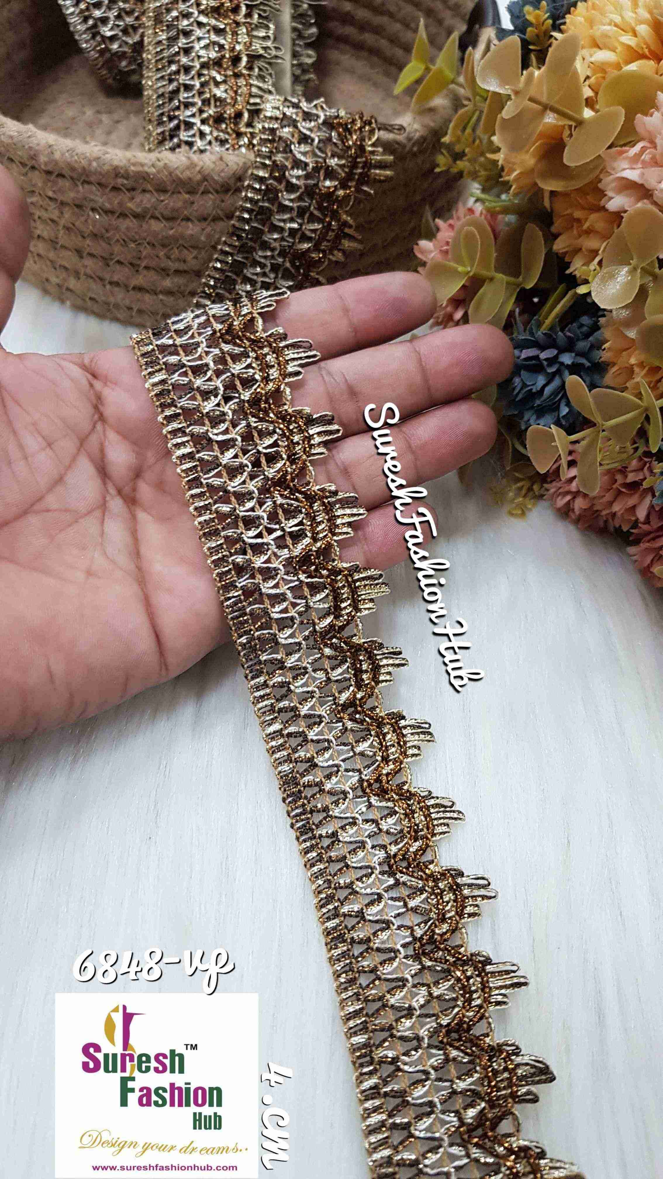 Regal brown and Gold Zari Embellishment
