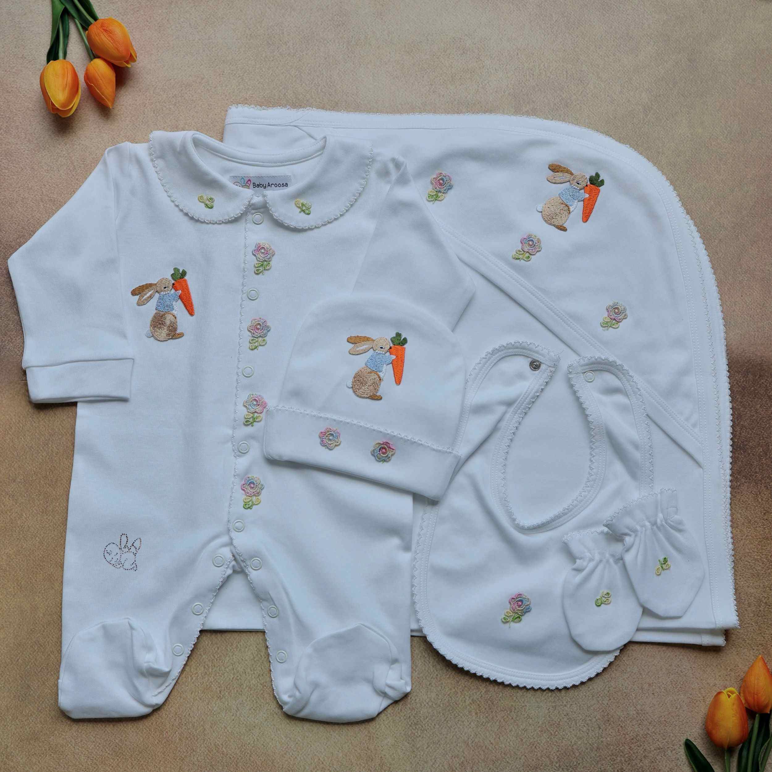 Snowflake Bunny Romper Set