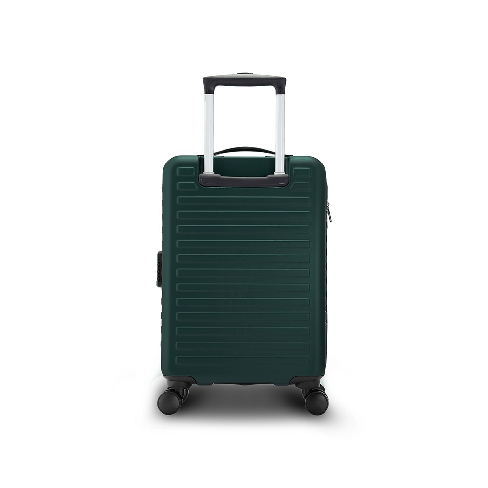 Assembly GreenWhite Hardside Cabin Luggage Trolley Bag