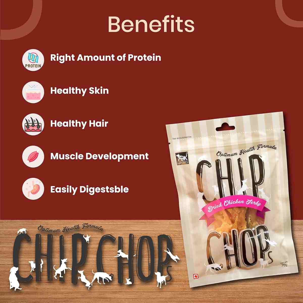 Chip Chops Sun Dried Chicken Jerky Dog Treat