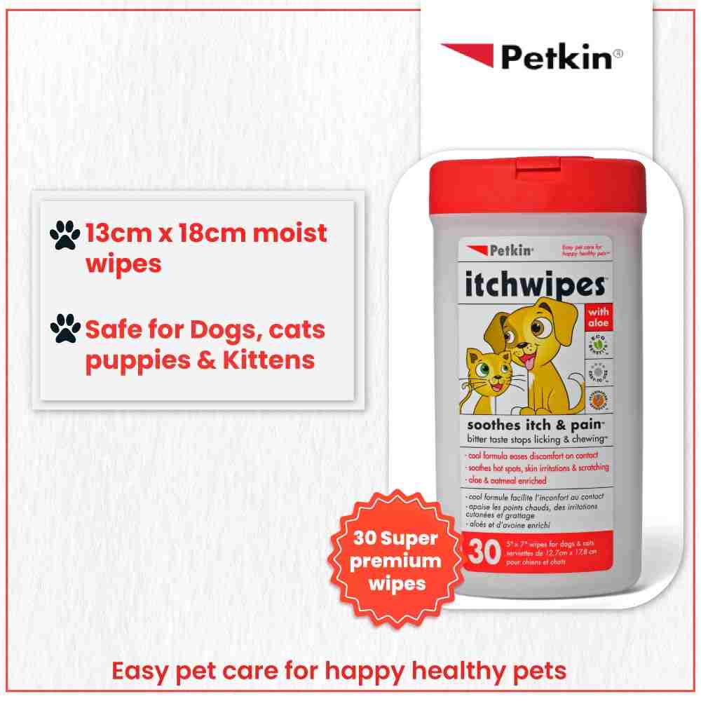 Petkin Itch Pet Wipes