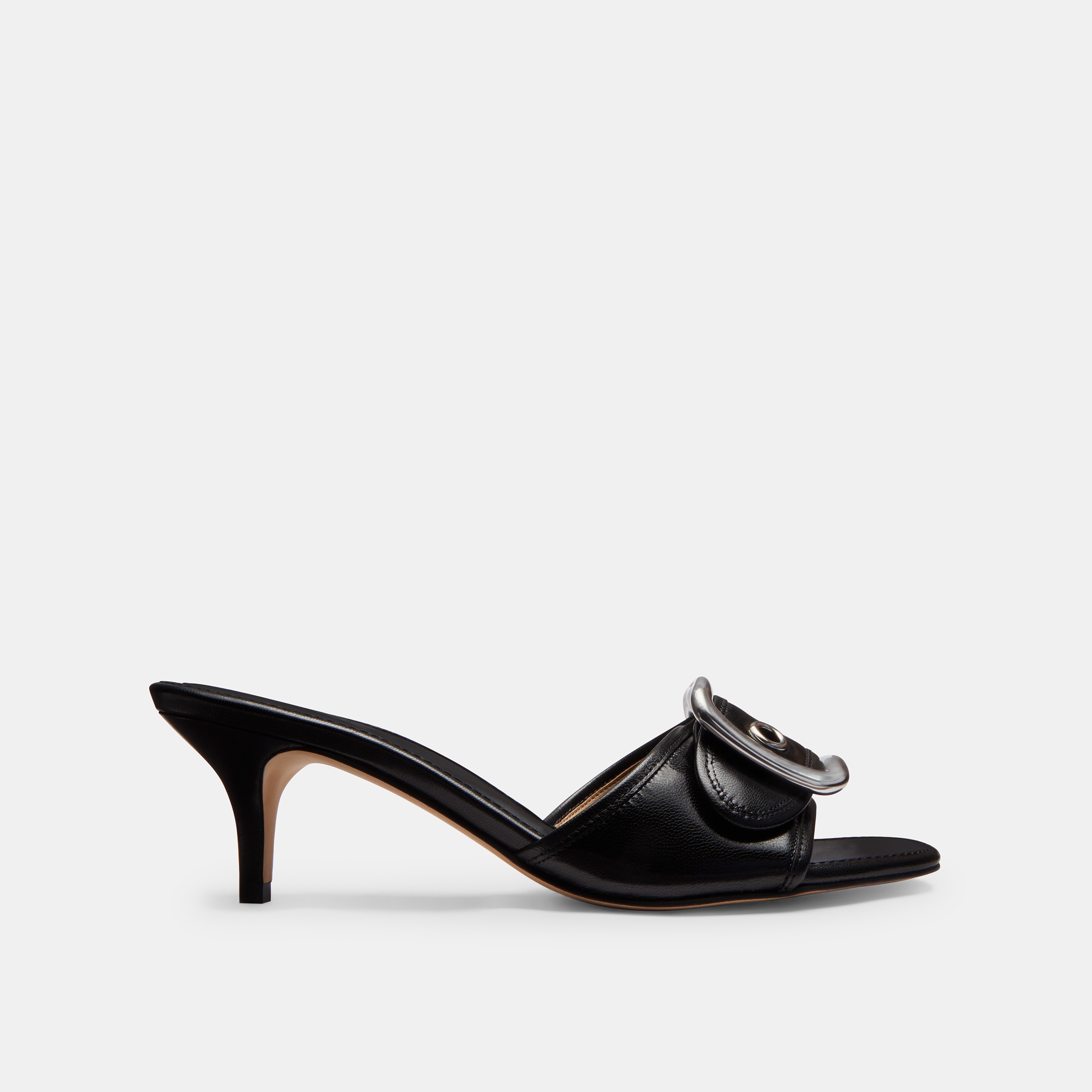 Margot Sandal With Oversized Buckle In Loved Leather