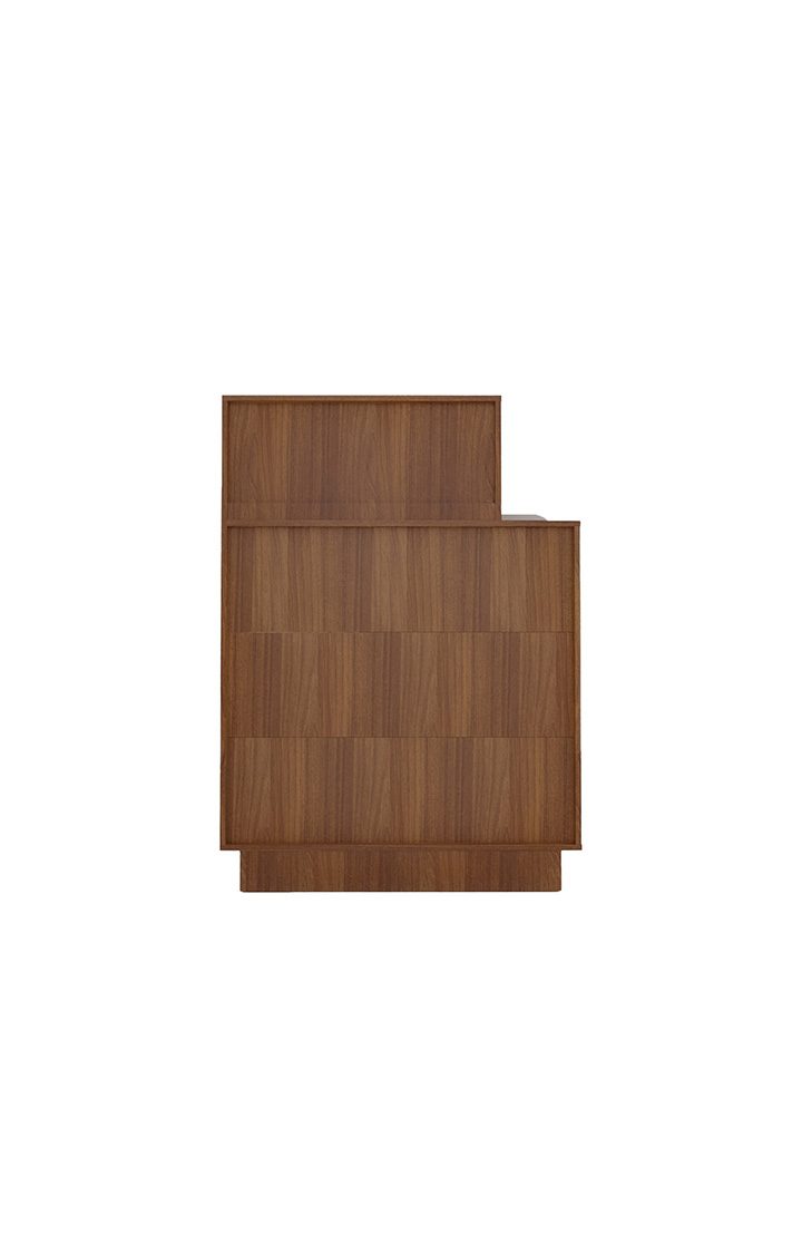NEUDOT Haven Engineered Wood Semi-Open Bookshelf for Living Room | Open 4 Shelves Bookcase with 2 Door Cabinet Storage for Home & Office/ 1 Year Warranty (Finish Color - Leon Teak, Knock Down)