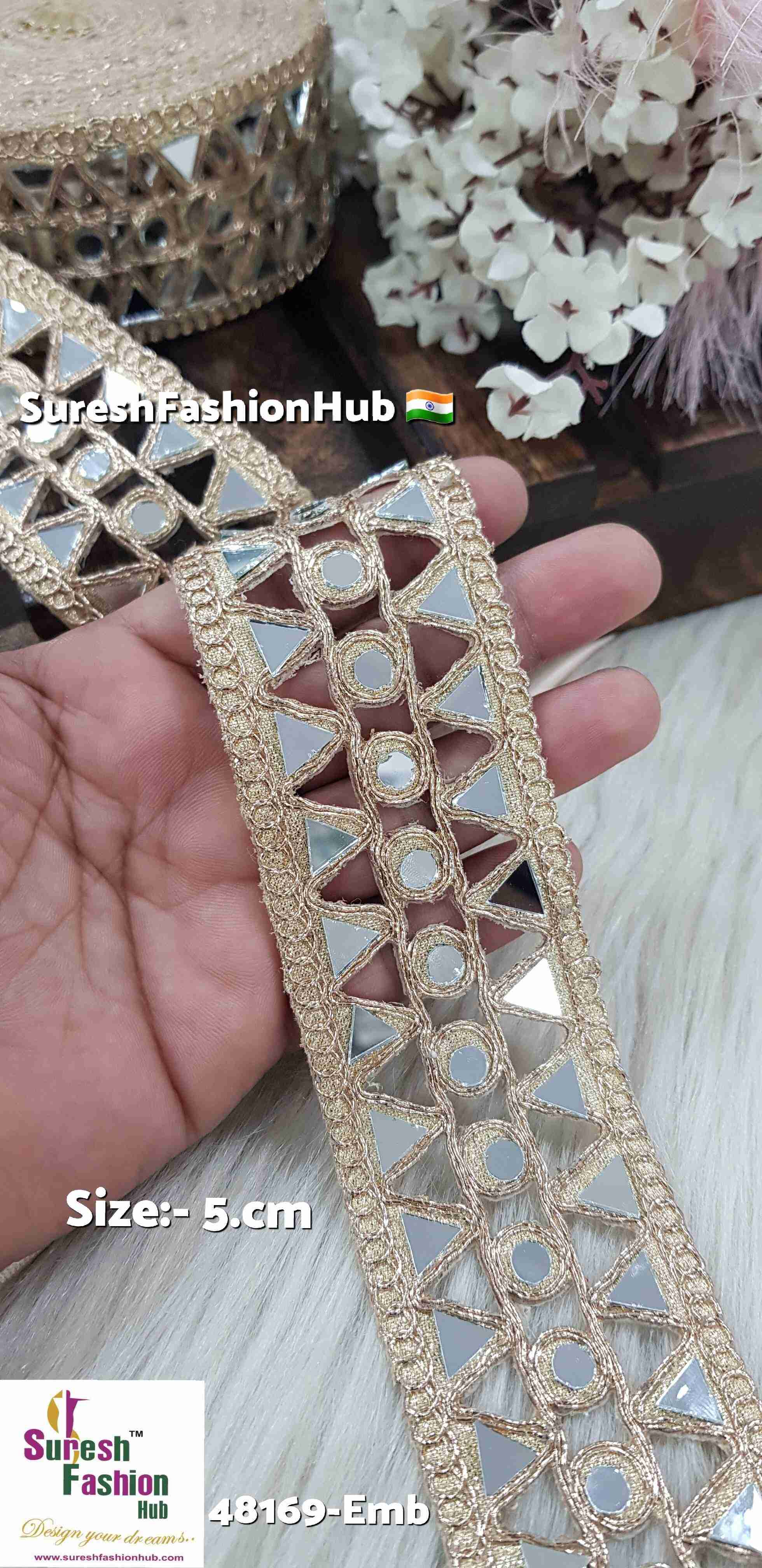 Rose Gold Mirror Cutwork Lace