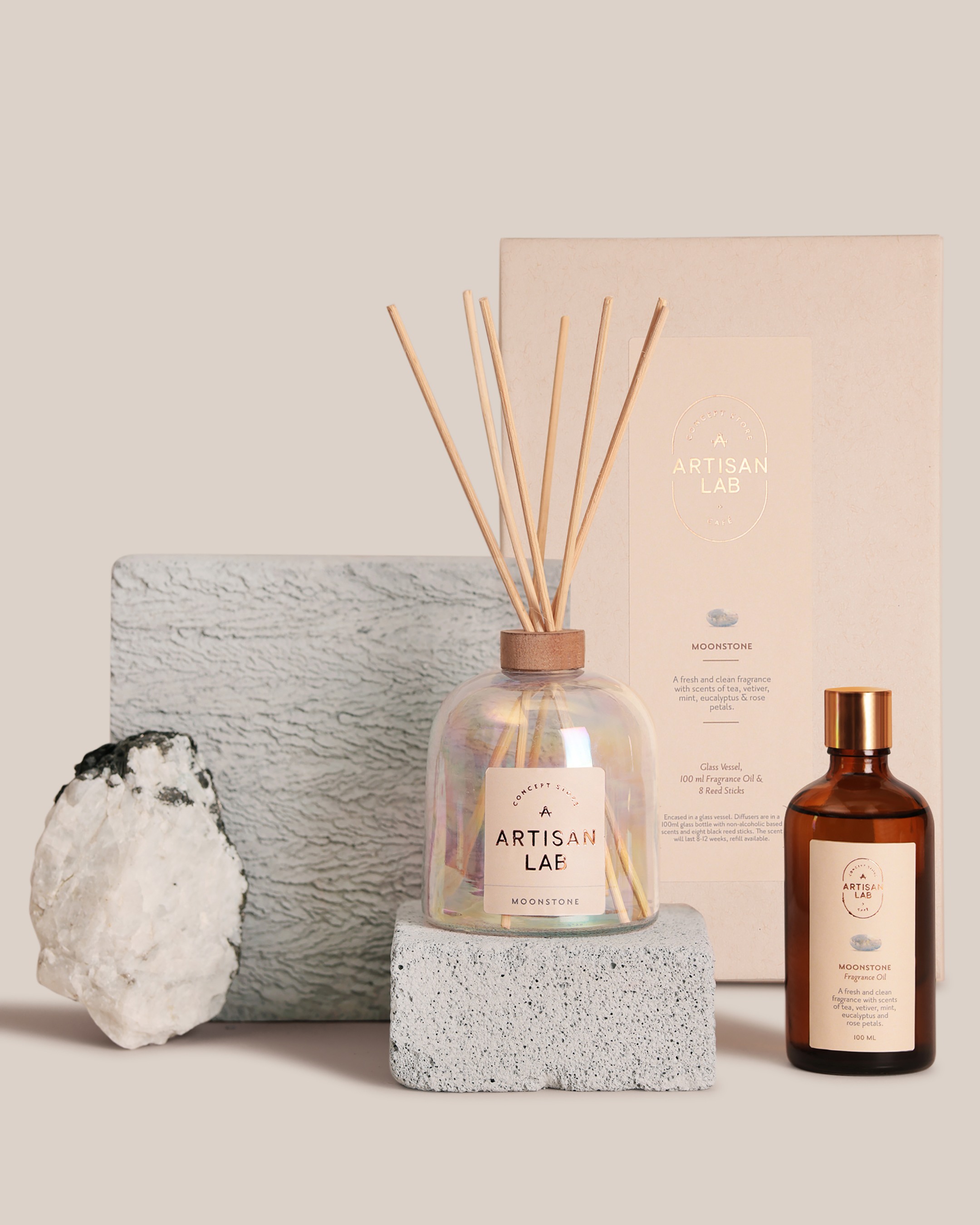 Moonstone Diffuser Set