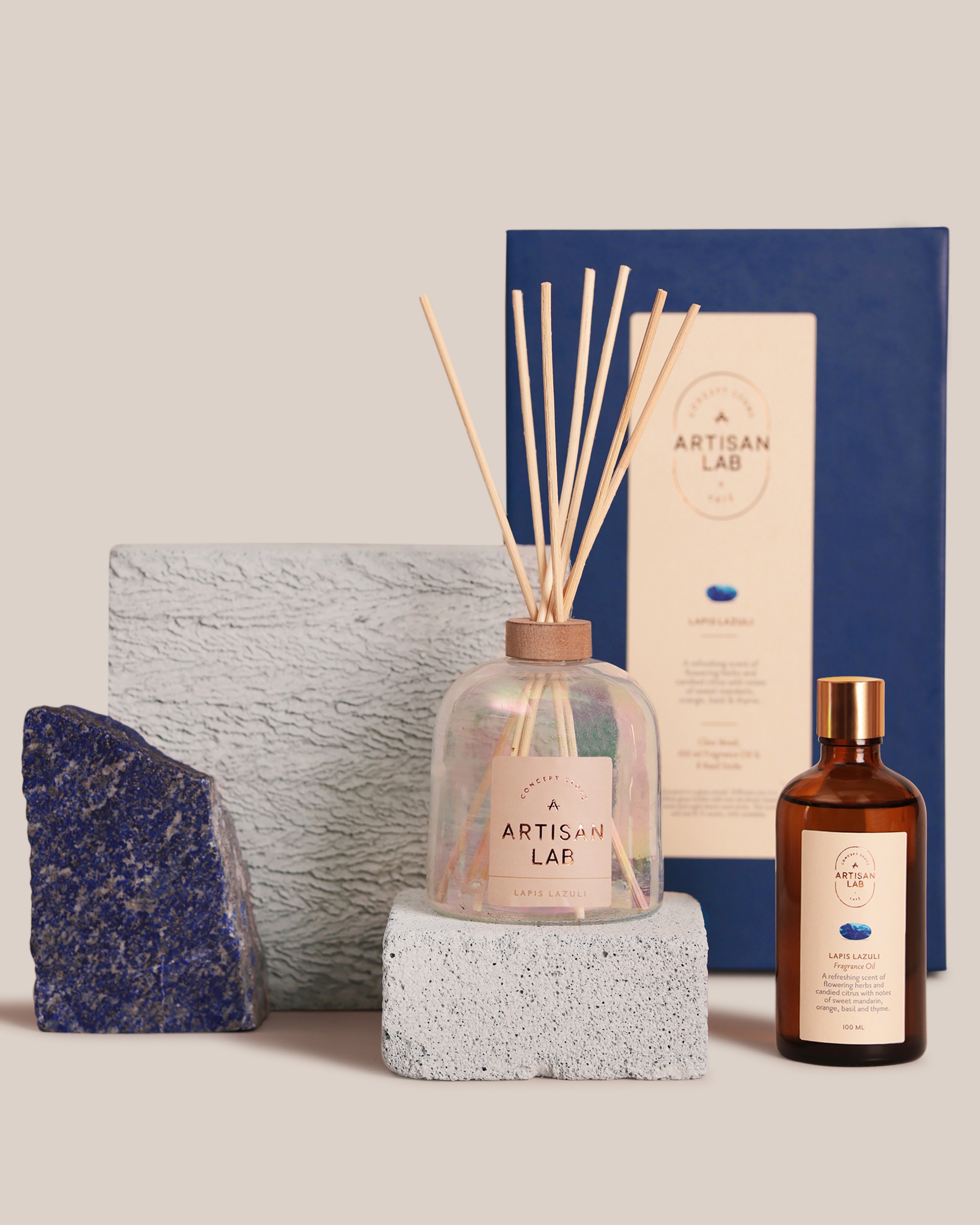 Lapis Lazuli Diffuser Set