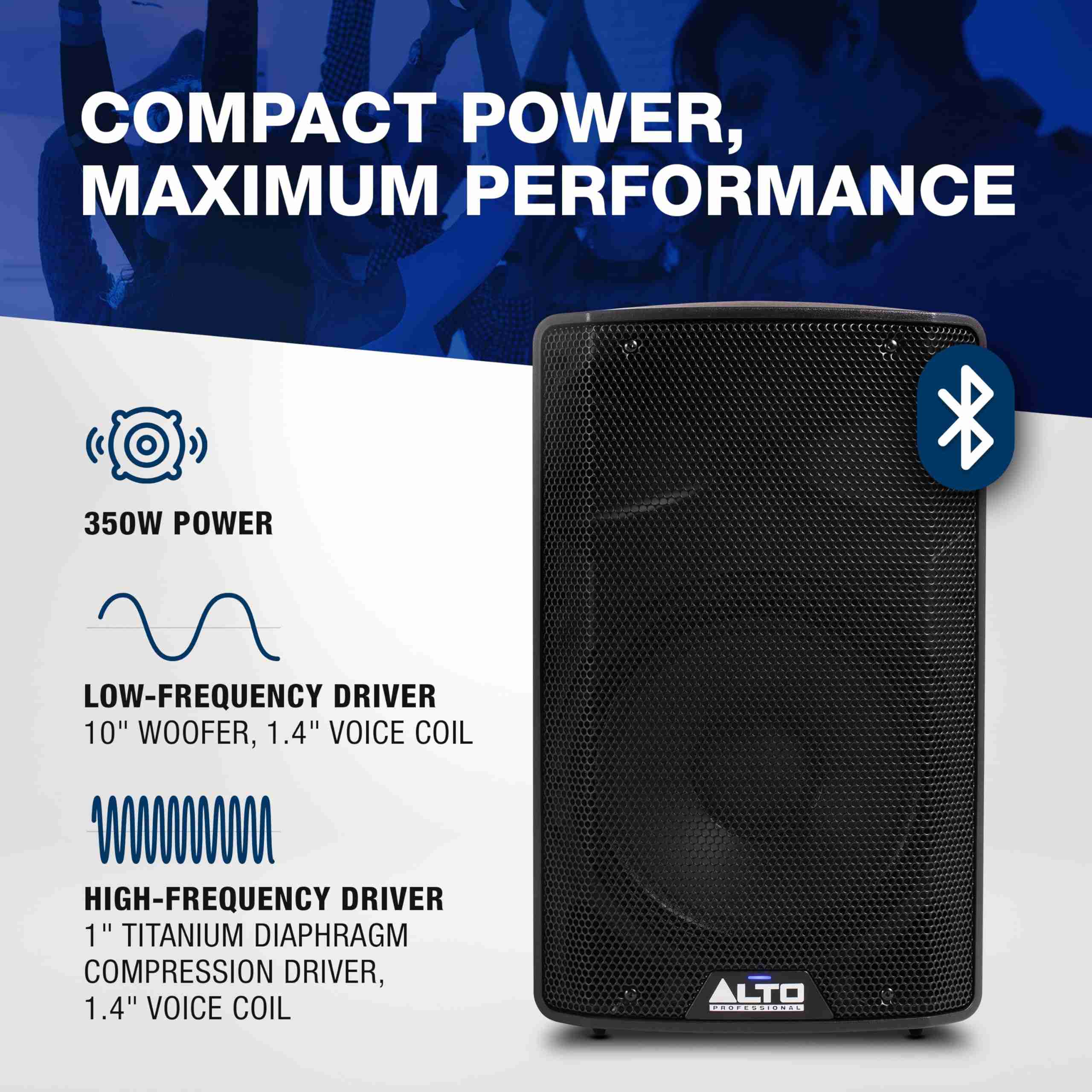 Alto TX410 10-Inch 350W Active PA Speaker with Bluetooth 2