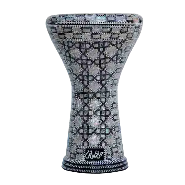 Al-Dawliah Egyptian Sombaty Darbuka Doumbek with Seashell Inlay | 23cm Professional Tabla (WP-1062S)