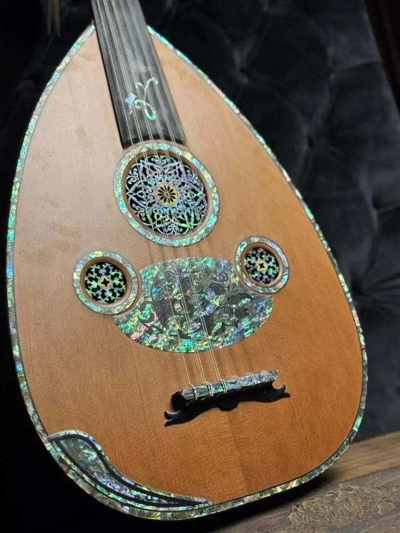 Zeriab C-t1 Professional Turkish Oud, Solid Cedar Top & Sidr Bowl 2