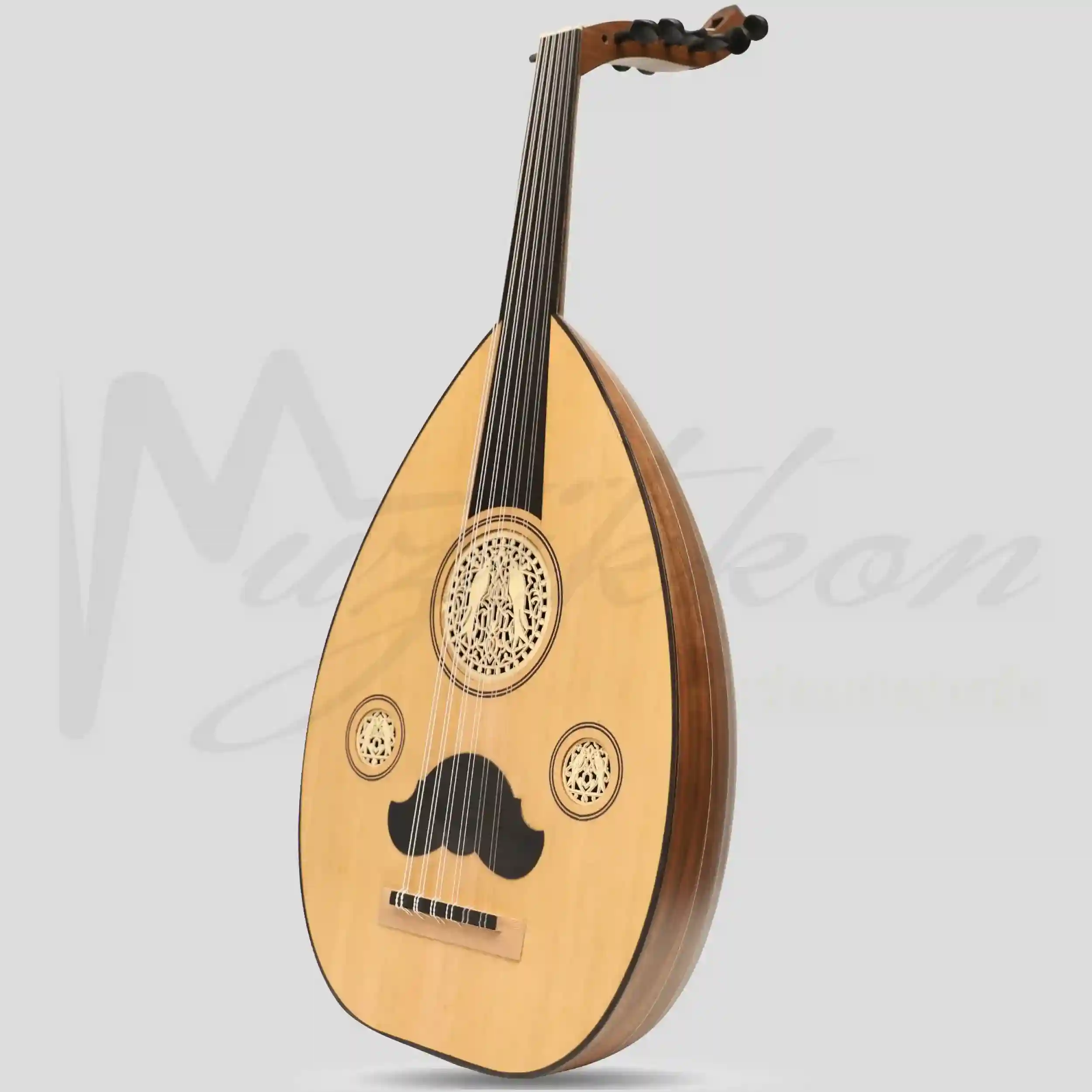Bahraini Oud B-a2 12-String Fretless Arabic Lute with Gig Bag 2