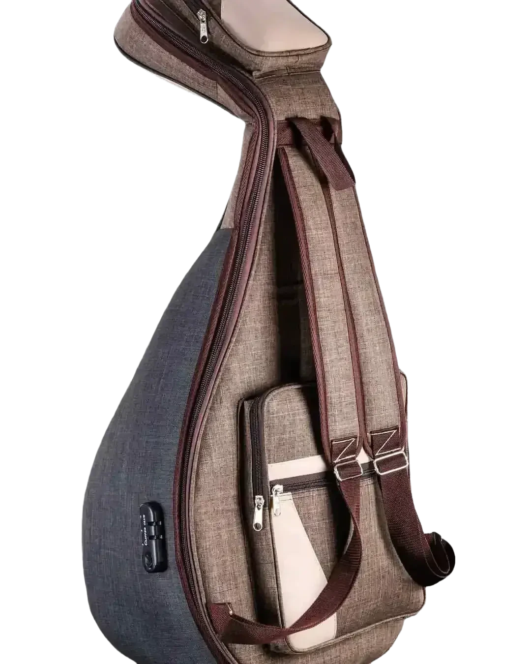 Zeryab BG-ZS Padded Gig Bag for Arabic Oud, Brown