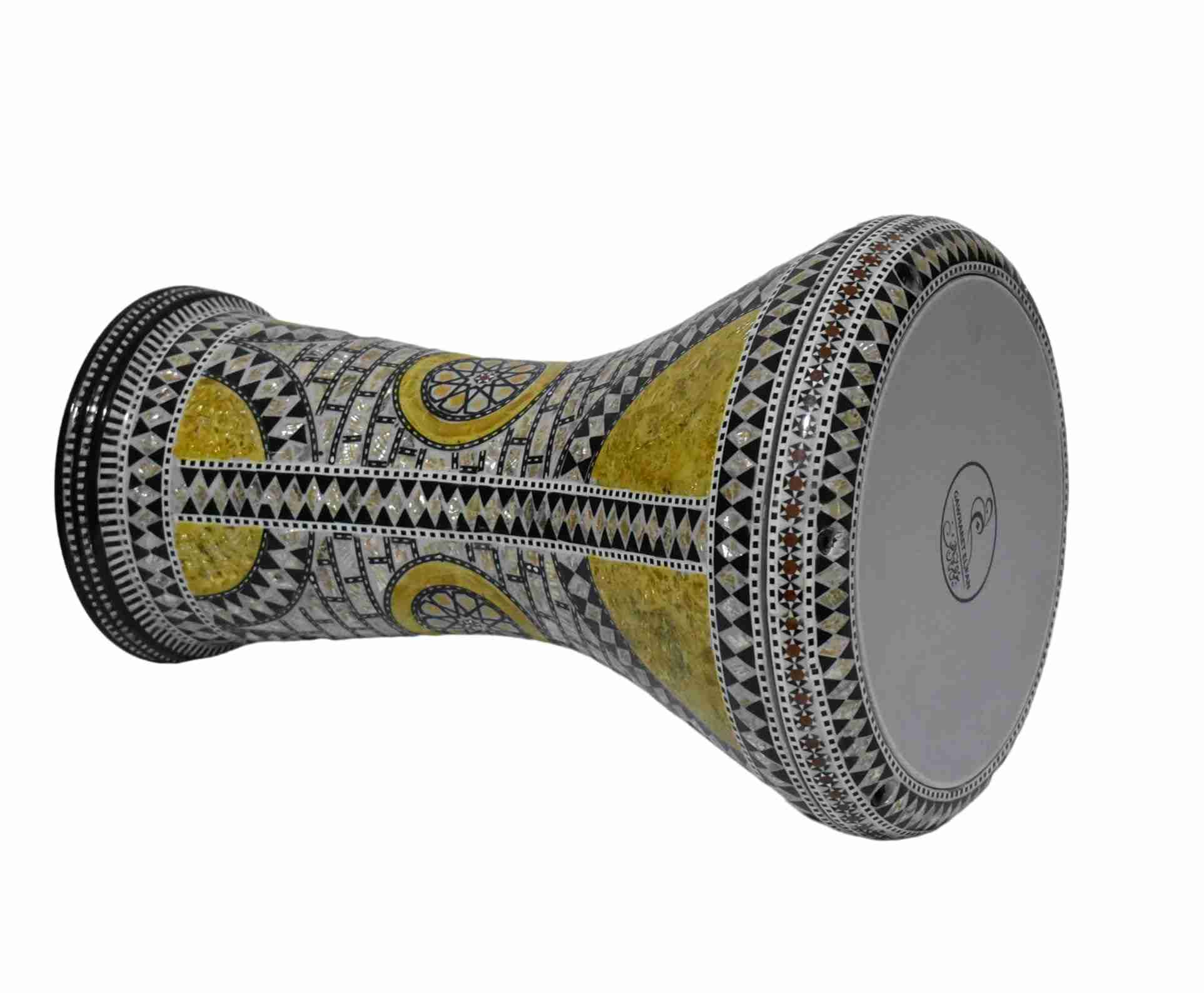 Zeriab T-fs6 Arabic Darbuka Tabla with Mother of Pearl Inlay, Professional Doumbek Goblet Drum 5