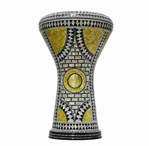 Zeriab T-fs6 Arabic Darbuka Tabla with Mother of Pearl Inlay, Professional Doumbek Goblet Drum 4