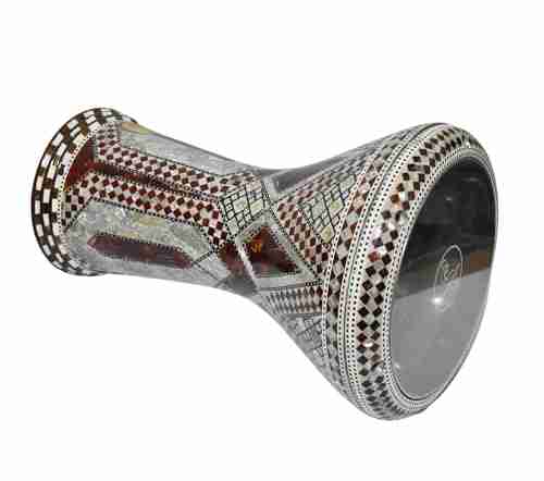Zeriab T-fs6 Arabic Darbuka Tabla with Mother of Pearl Inlay, Professional Doumbek Goblet Drum 2