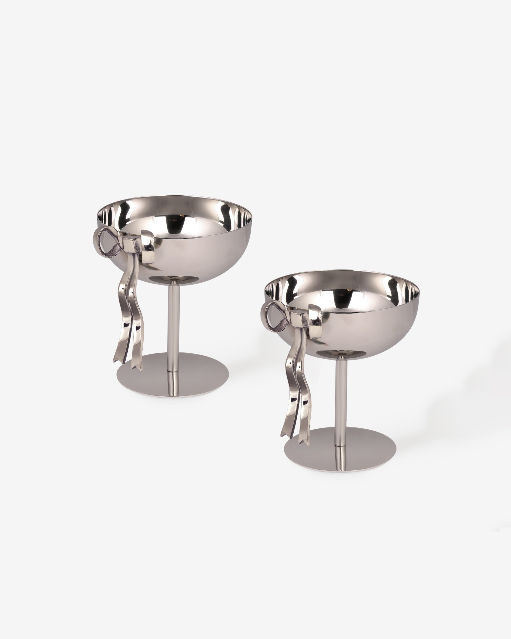 Bow Coupe Silver Glass