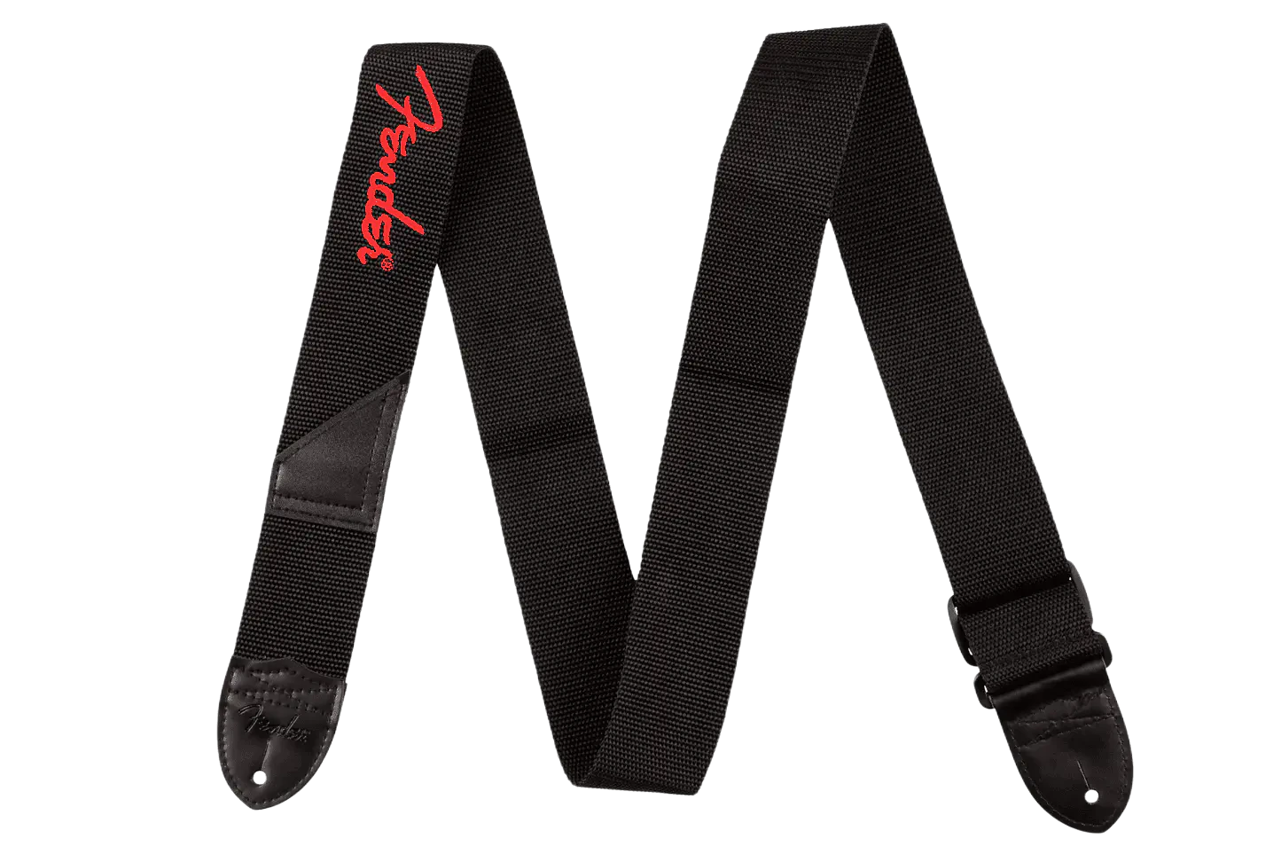Fender 0990662015 2 BLACK POLYESTER LOGO STRAPS