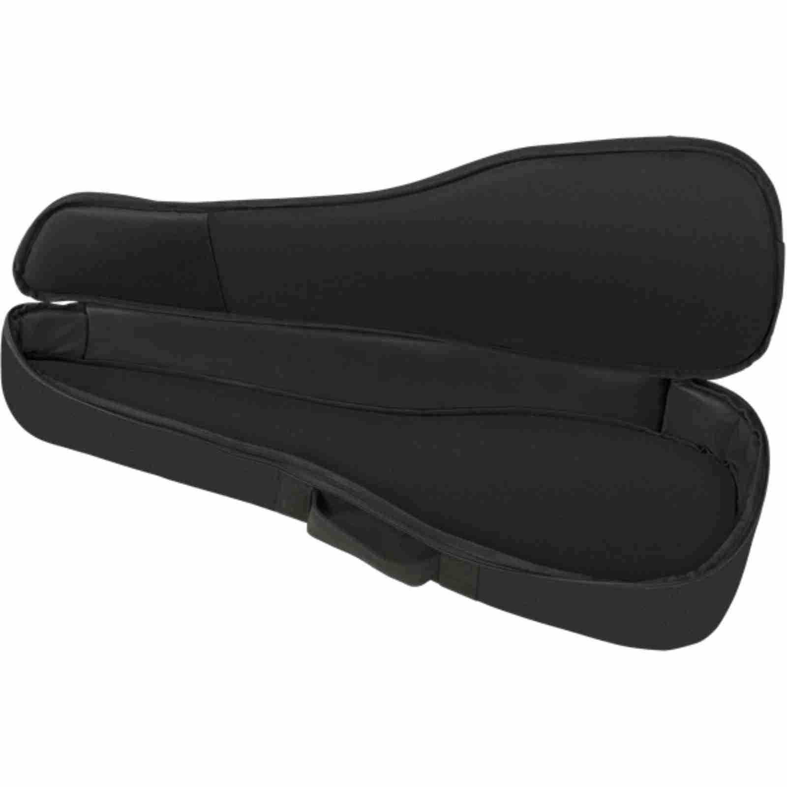 Fender FU610 Concert Ukulele Gig Bag, Black, Padded with Backpack Straps 4