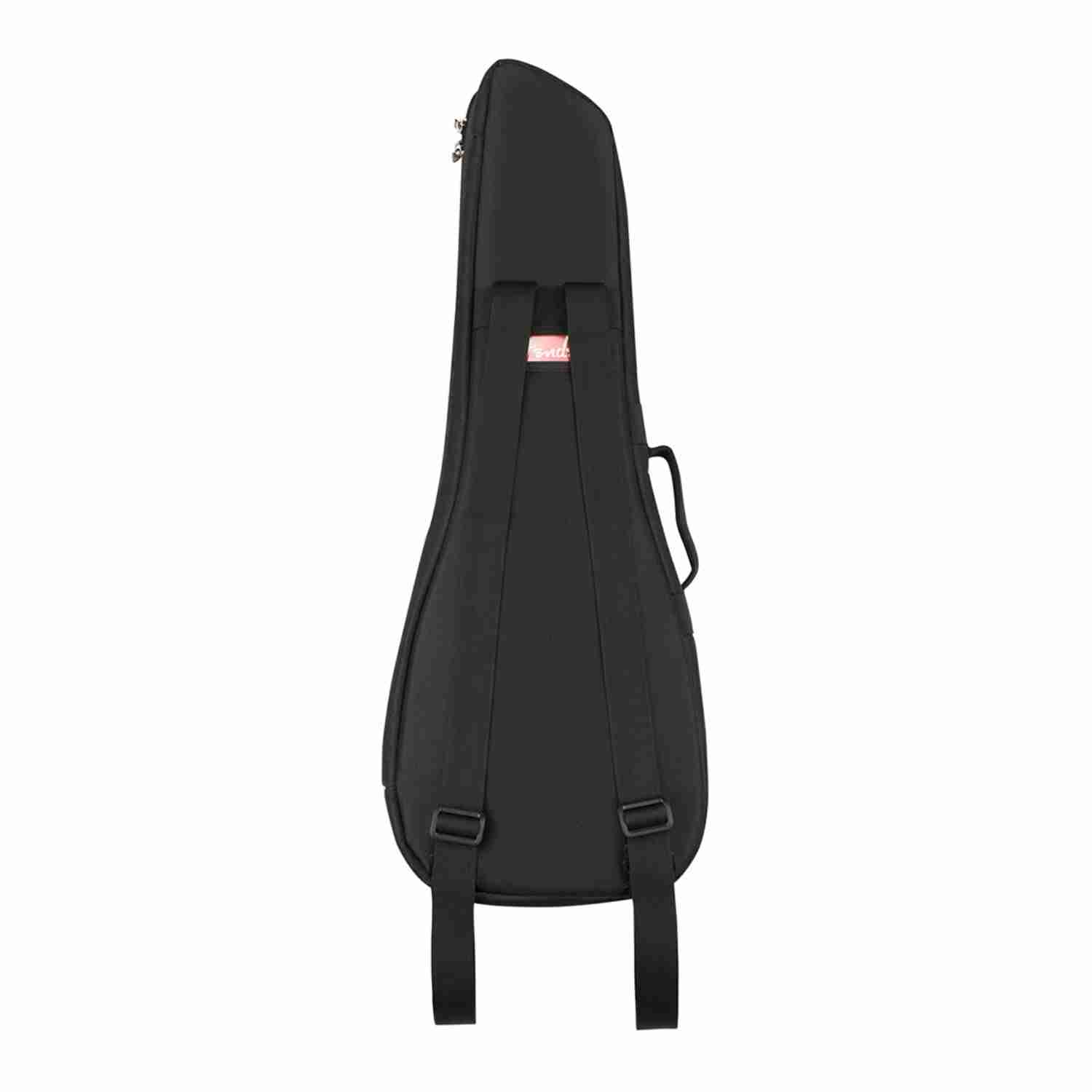 Fender FU610 Concert Ukulele Gig Bag, Black, Padded with Backpack Straps 10