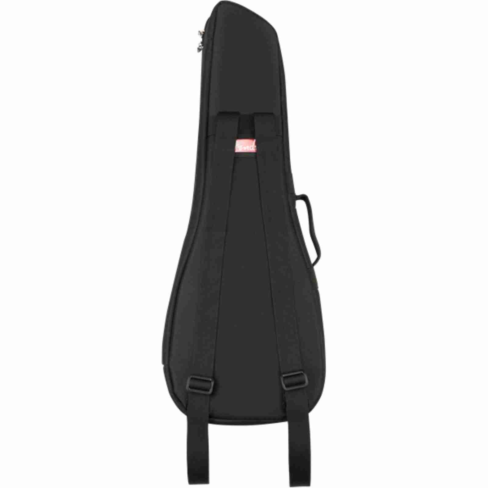 Fender FU610 Concert Ukulele Gig Bag, Black, Padded with Backpack Straps 3